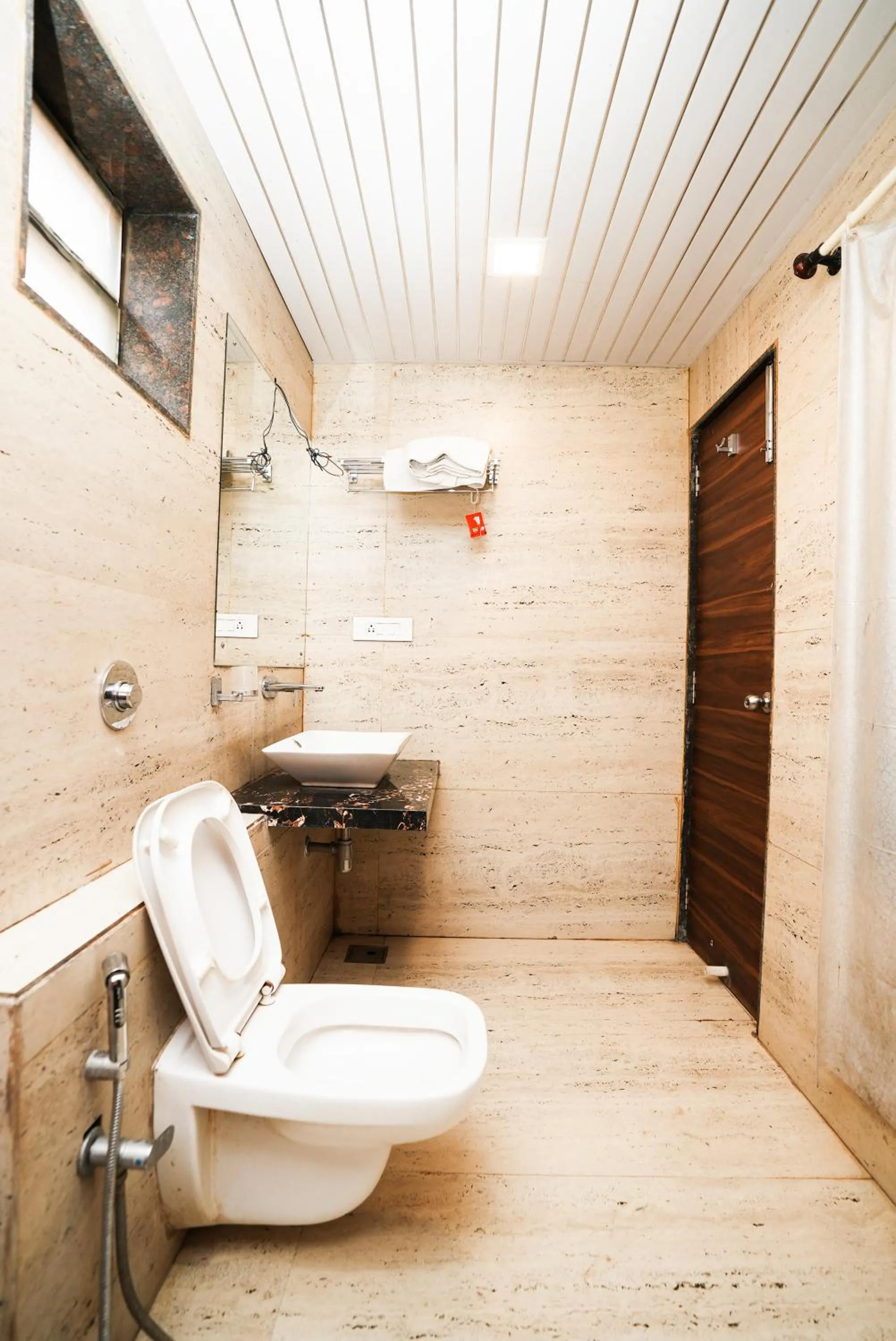 Toilet in Hotel Sai Executive Near Holy Cross Church Mahabaleshwar