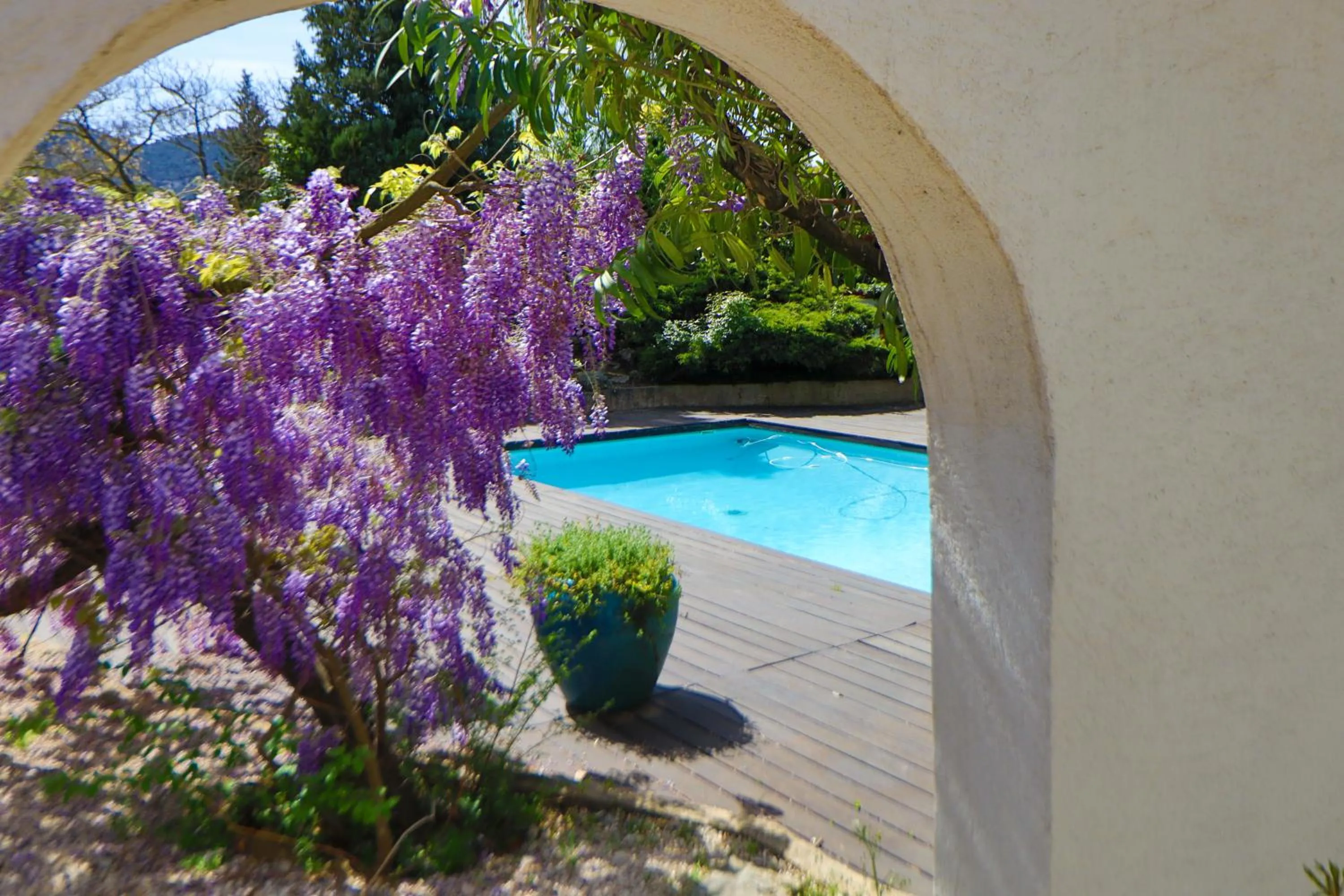 Garden view in Le Mas de Bertagne