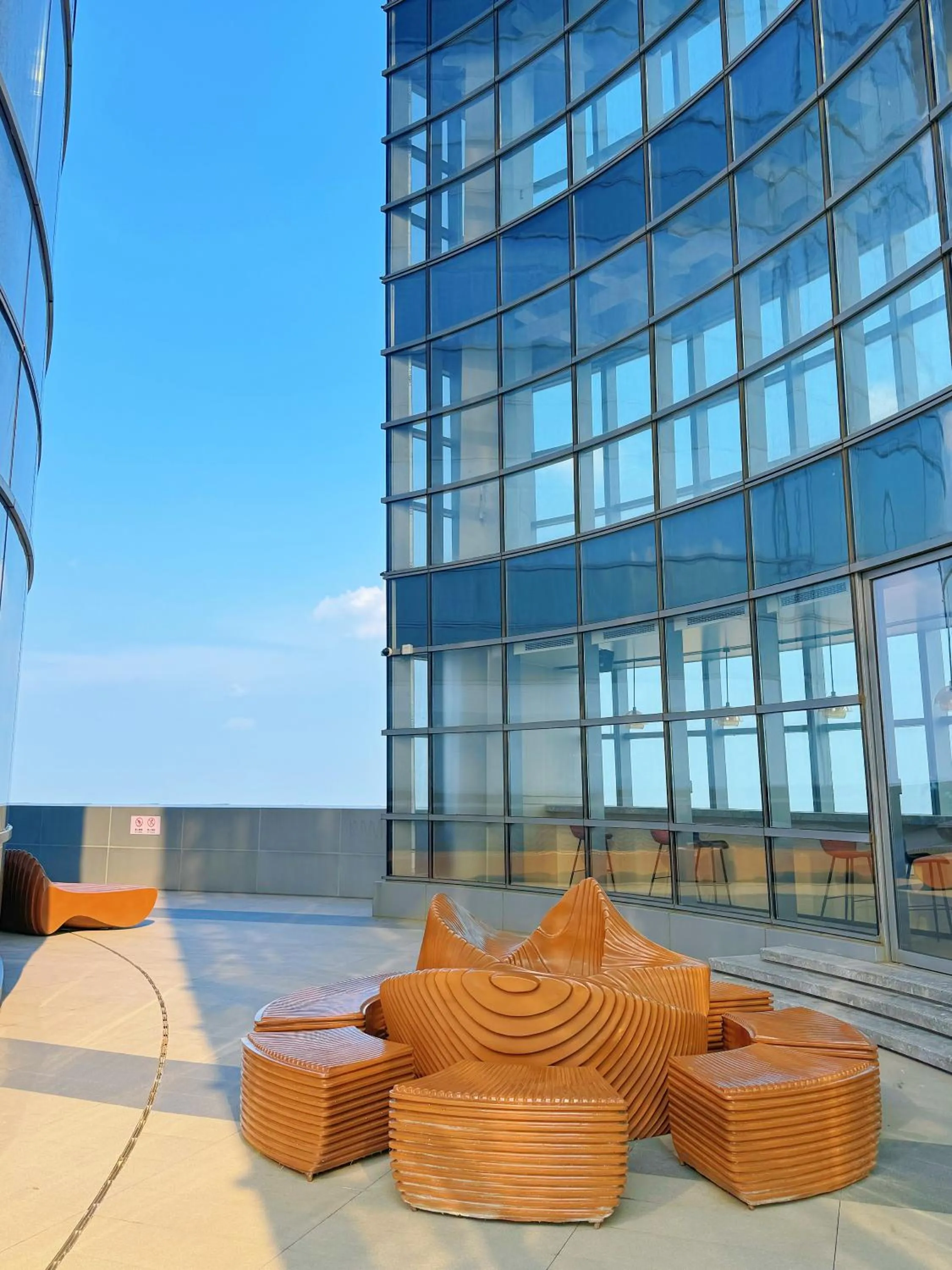 Balcony/Terrace in Wuhan Marriott Hotel Wuchang