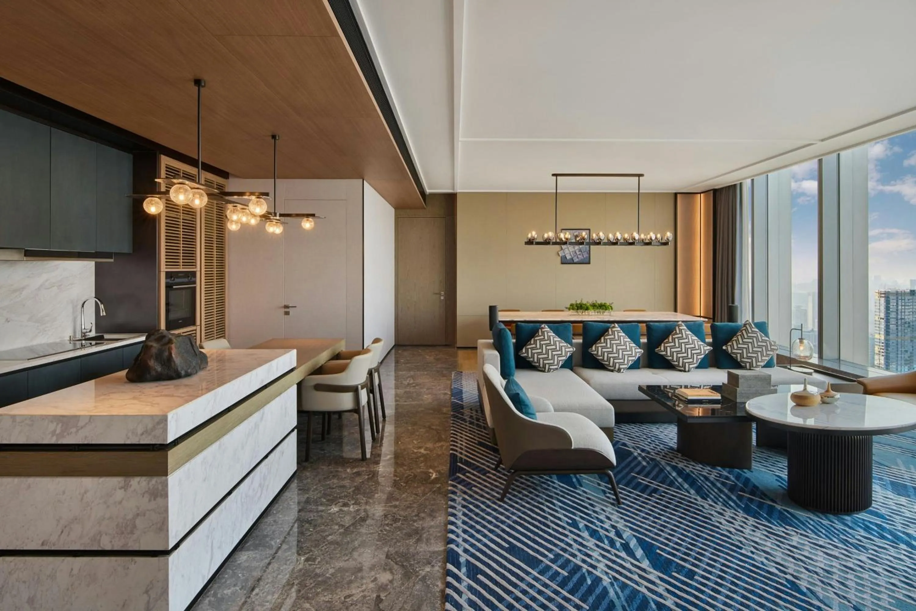 Photo of the whole room in Wuhan Marriott Hotel Wuchang