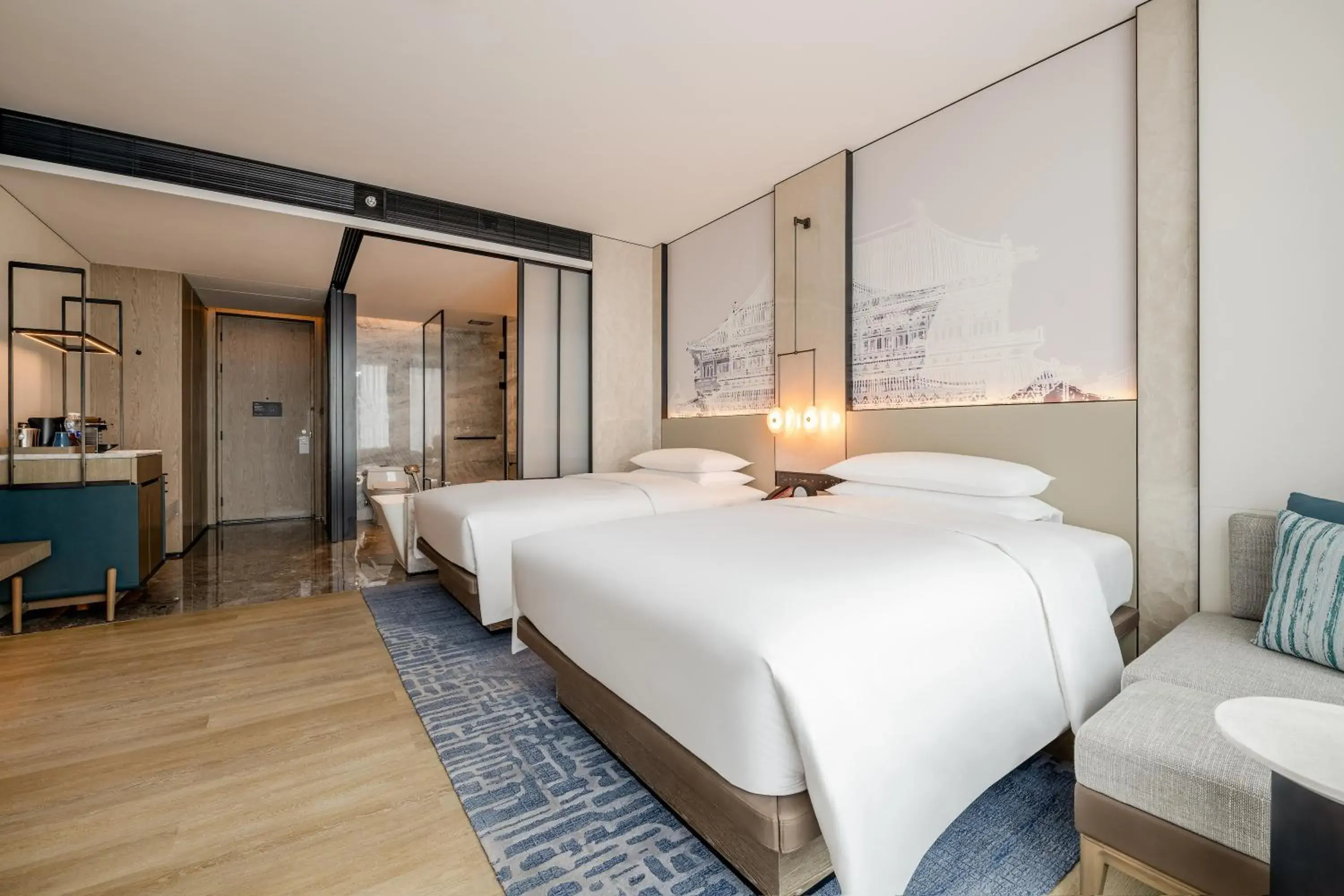 Executive Lake View Twin in Wuhan Marriott Hotel Wuchang Executive Lake View Twin in Wuhan Marriott Hotel Wuchang