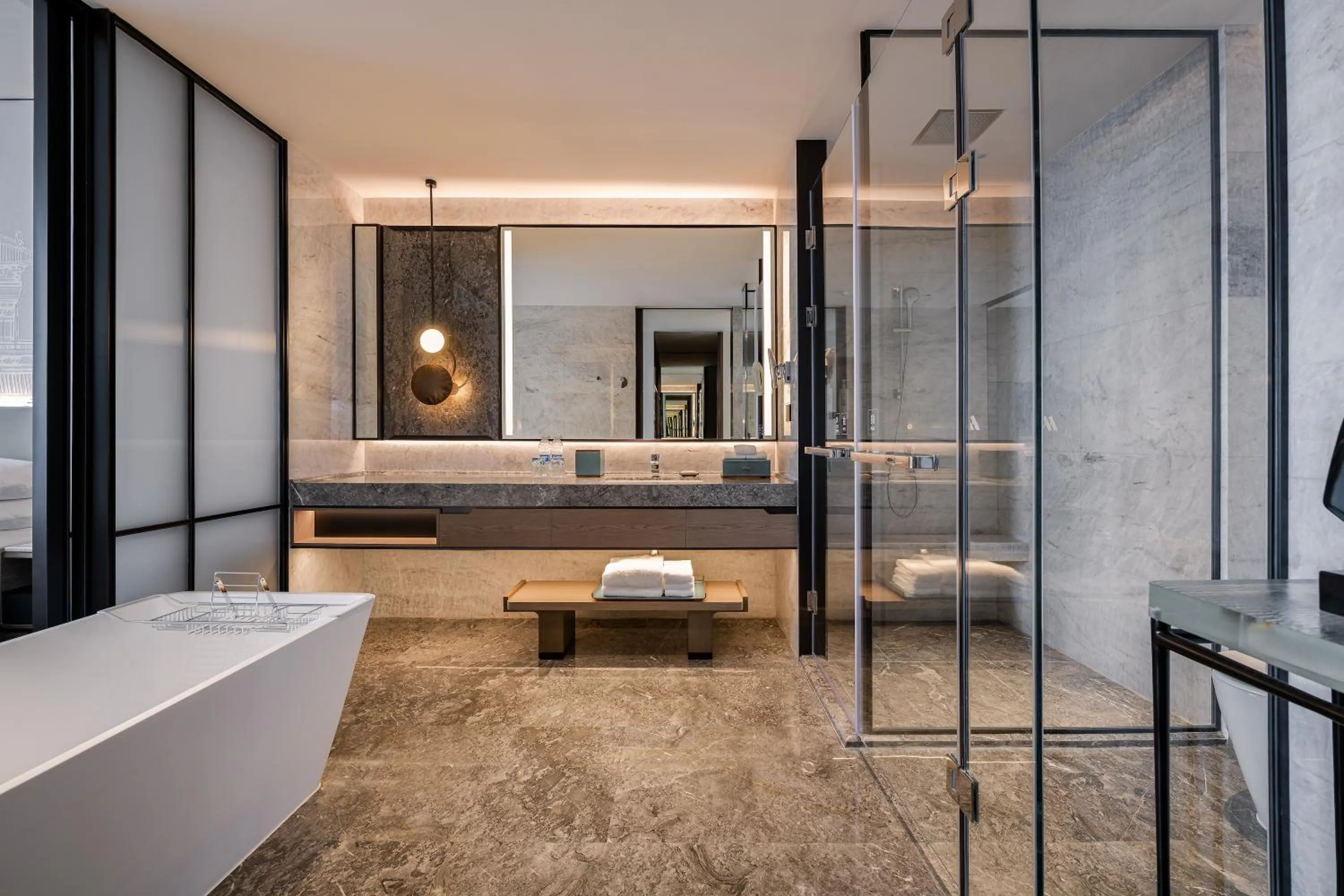 Shower in Wuhan Marriott Hotel Wuchang