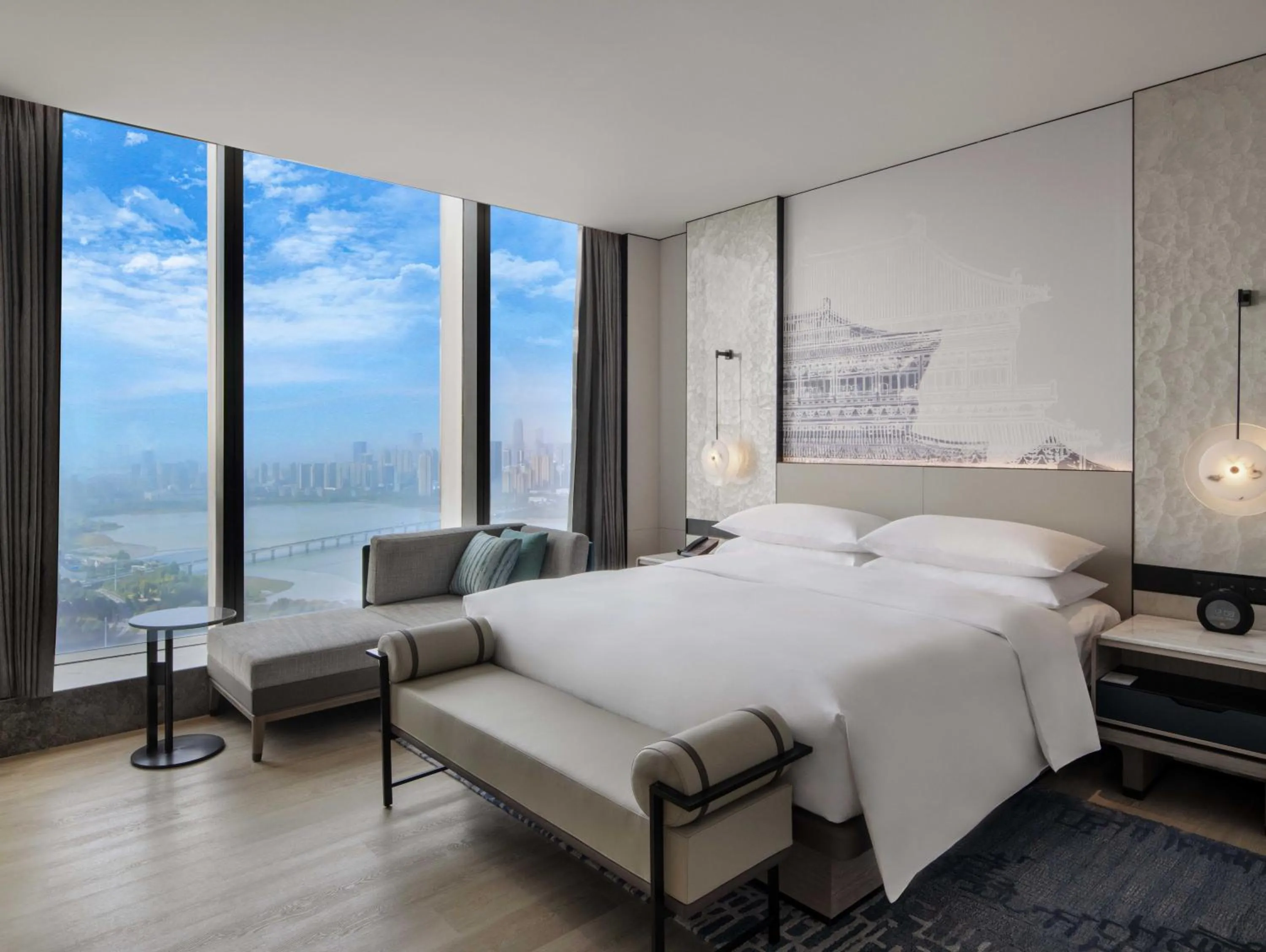 Property building, Bed in Wuhan Marriott Hotel Wuchang