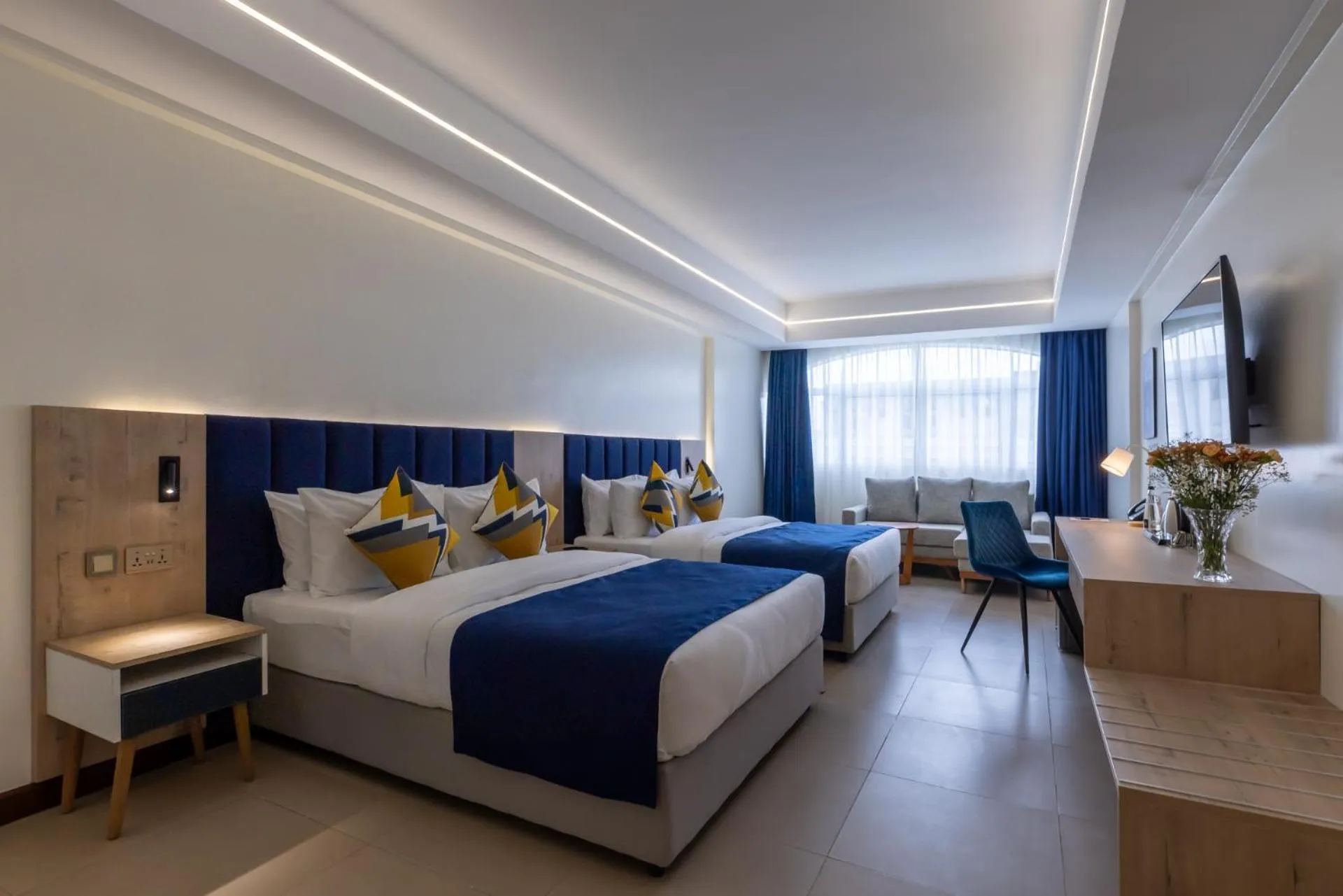 Bed in Premium Inn Mombasa City