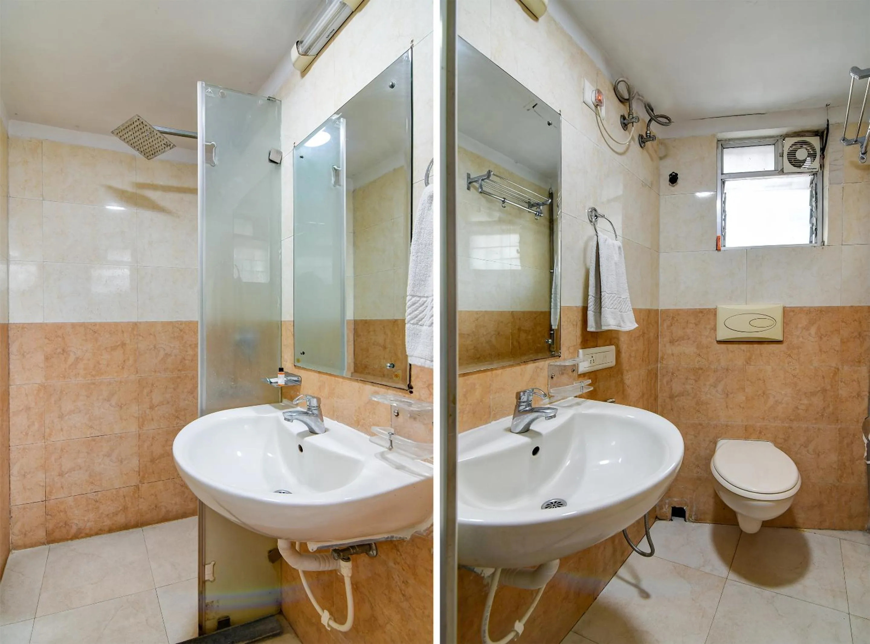 Shower in Hotel Q Inn