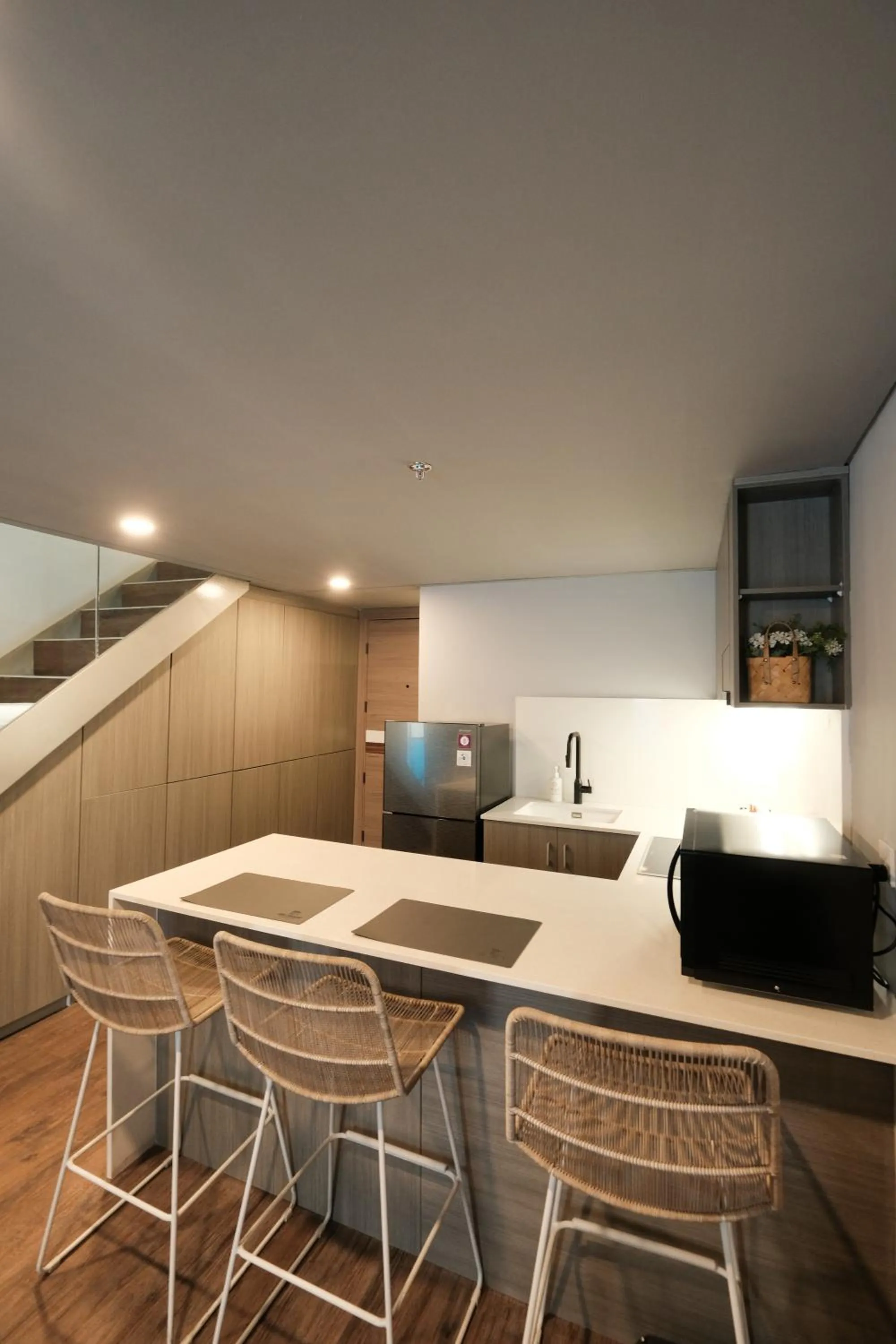 Kitchen or kitchenette in Aster Apartment Bali
