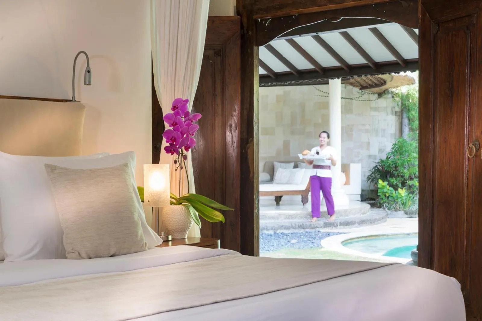 Bedroom, Bed in Villa Kubu Seminyak