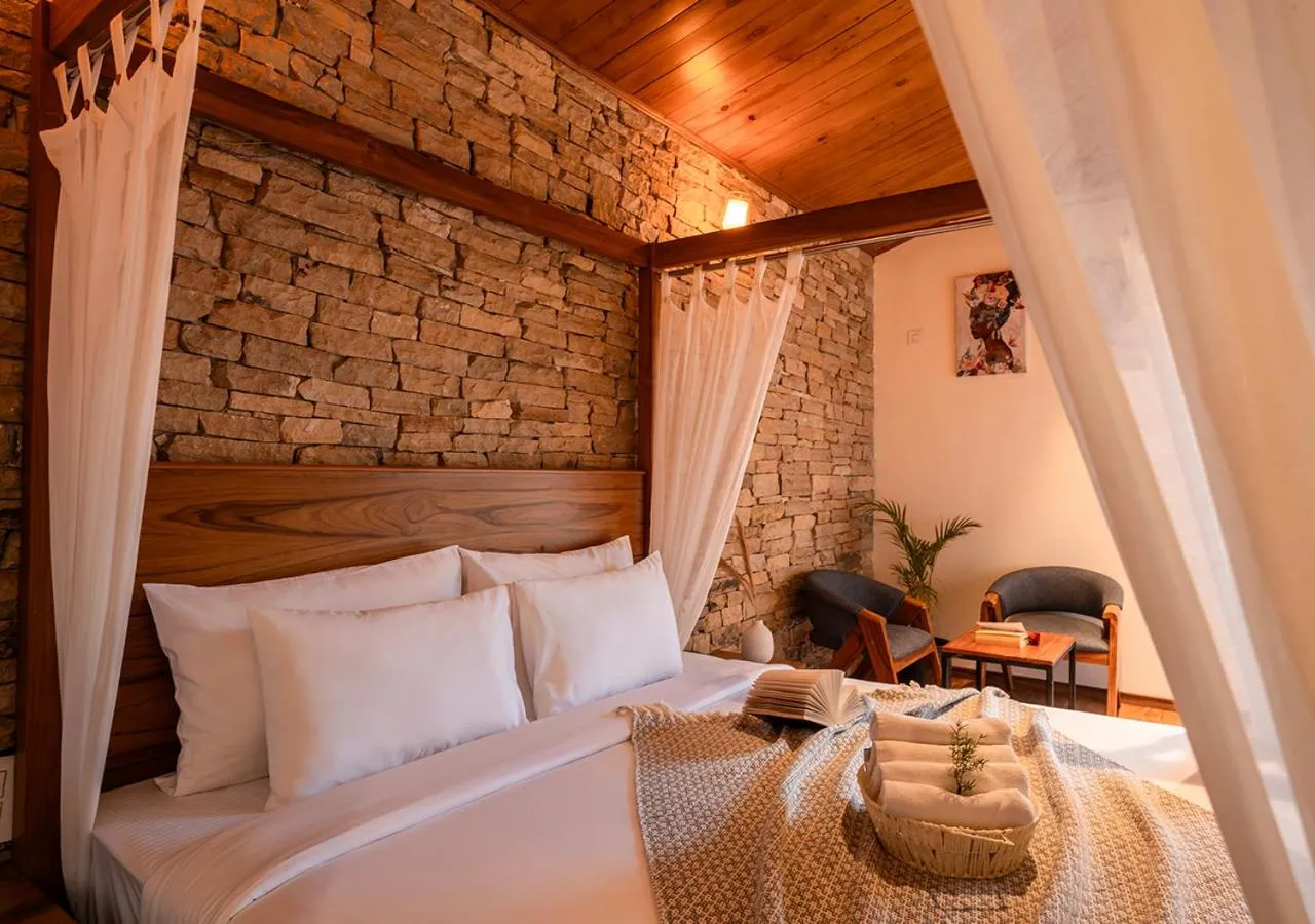 Bed in Moustache Bhimtal Luxuria, Nainital