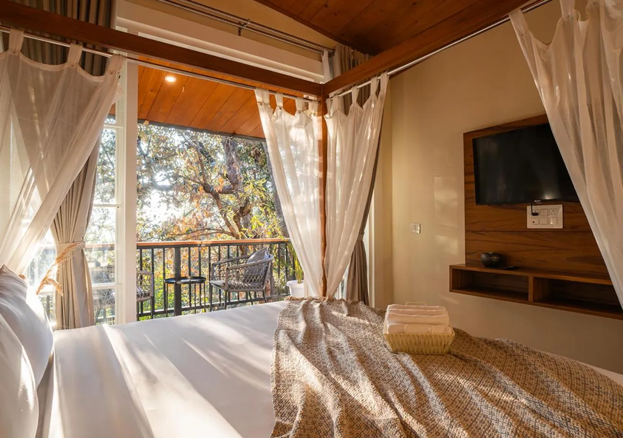 Bedroom, Bed in Moustache Bhimtal Luxuria, Nainital