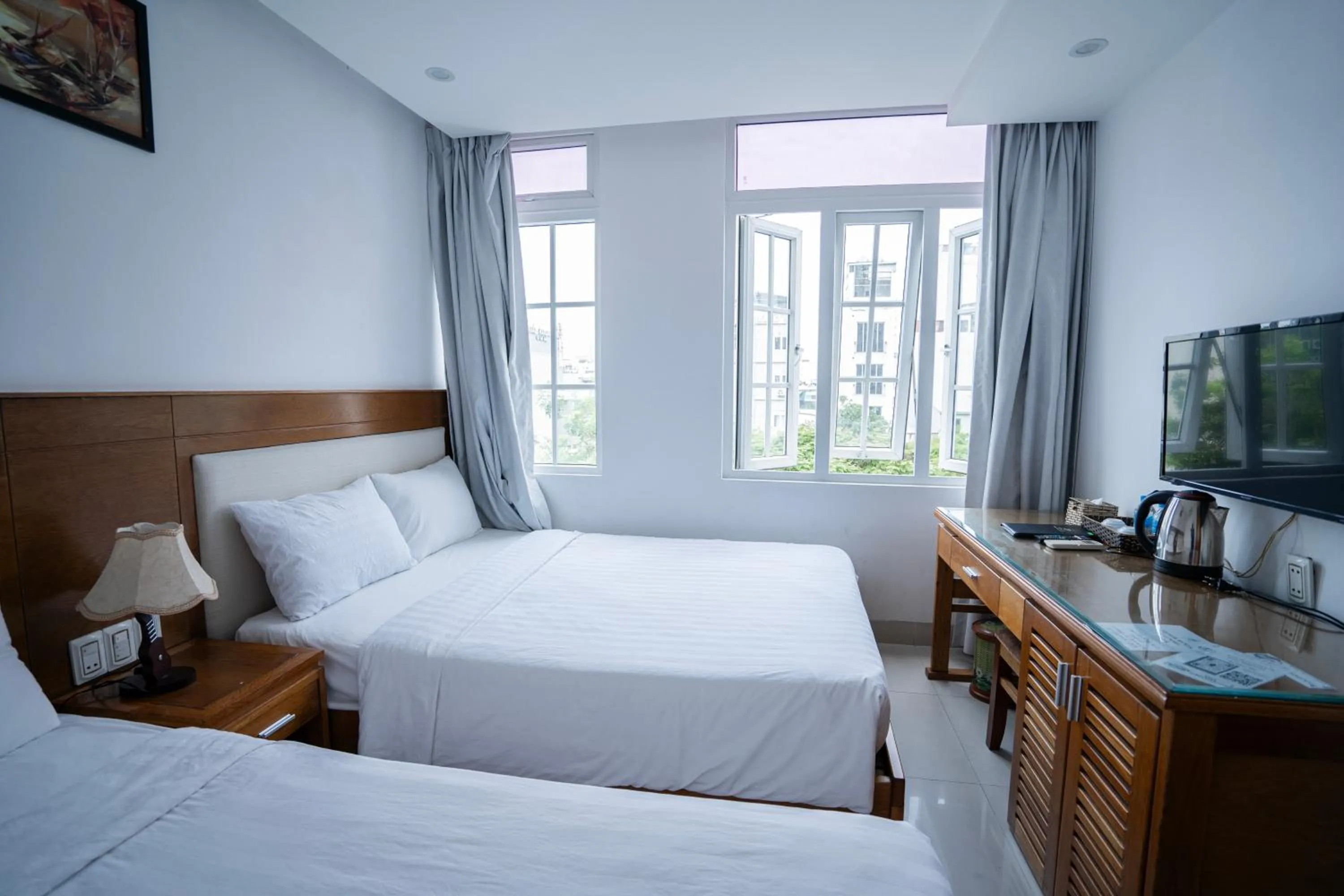 Bed in Sea Castle Hotel