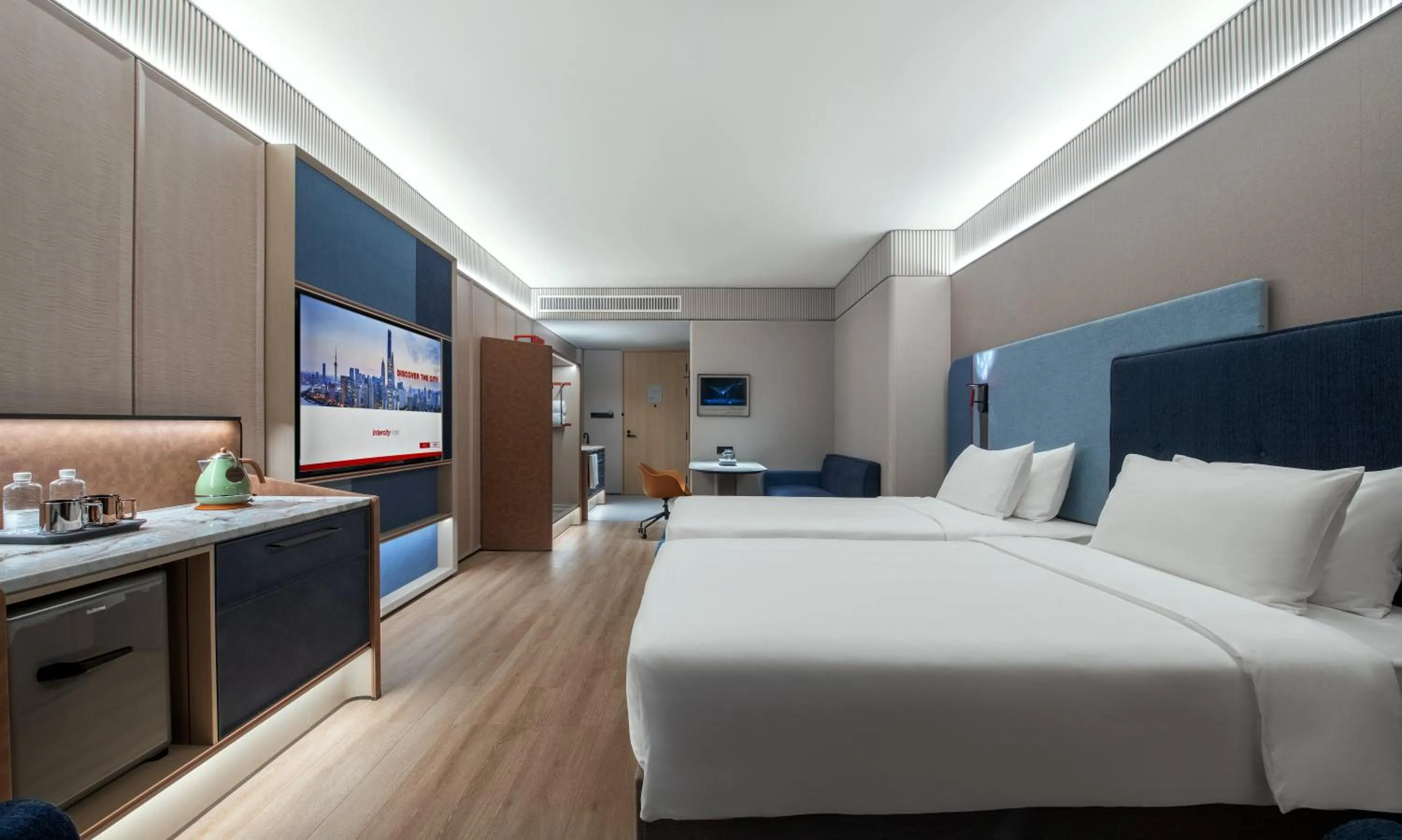 Bedroom in Intercity Shenzhen Futian Huanggang with Free Mini Bar