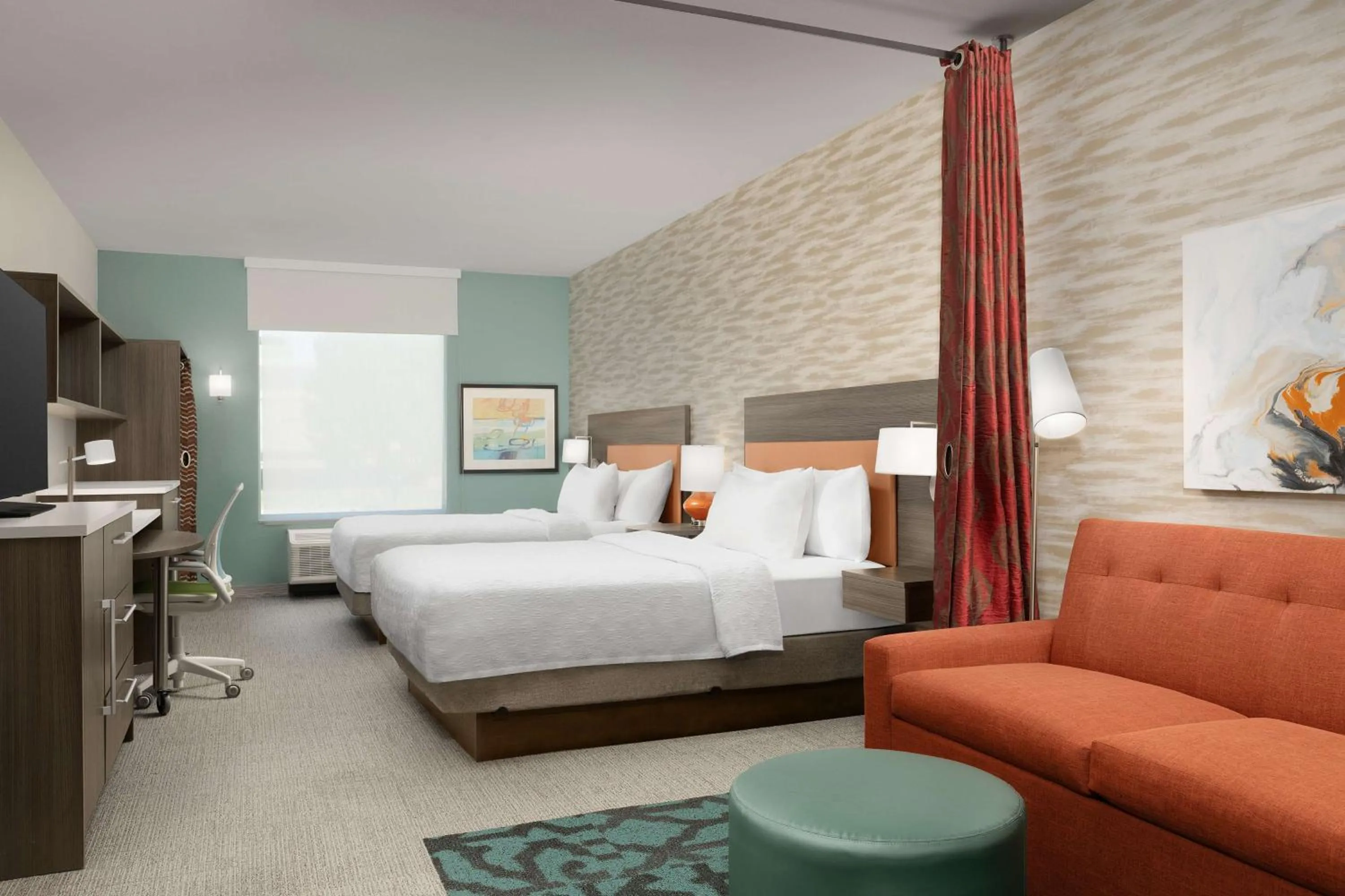 Living room, Bed in Home2 Suites By Hilton Abilene Southwest