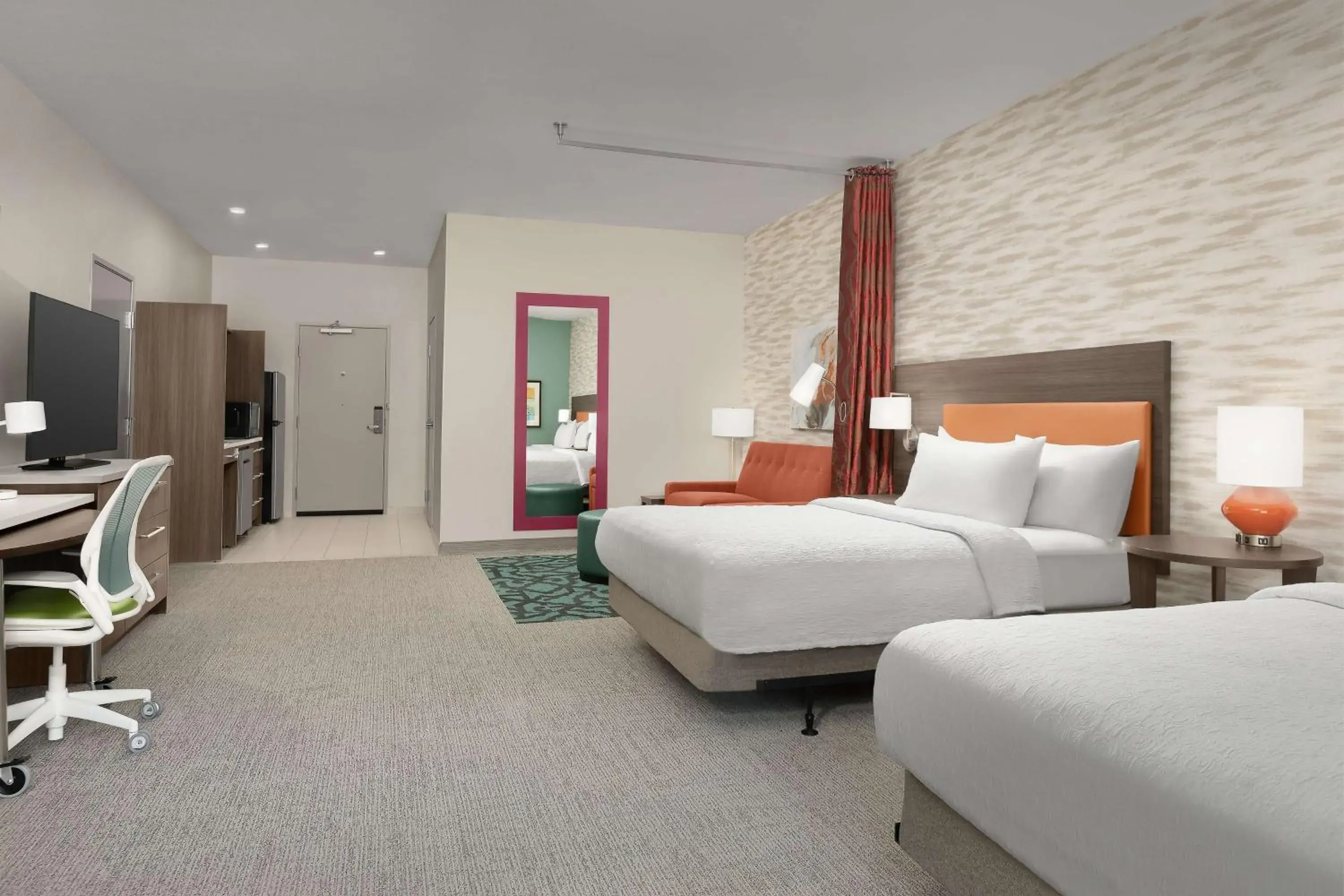 Studio Suite with Two Queen Beds - Hearing Access in Home2 Suites By Hilton Abilene Southwest Studio Suite with Two Queen Beds - Hearing Access in Home2 Suites By Hilton Abilene Southwest