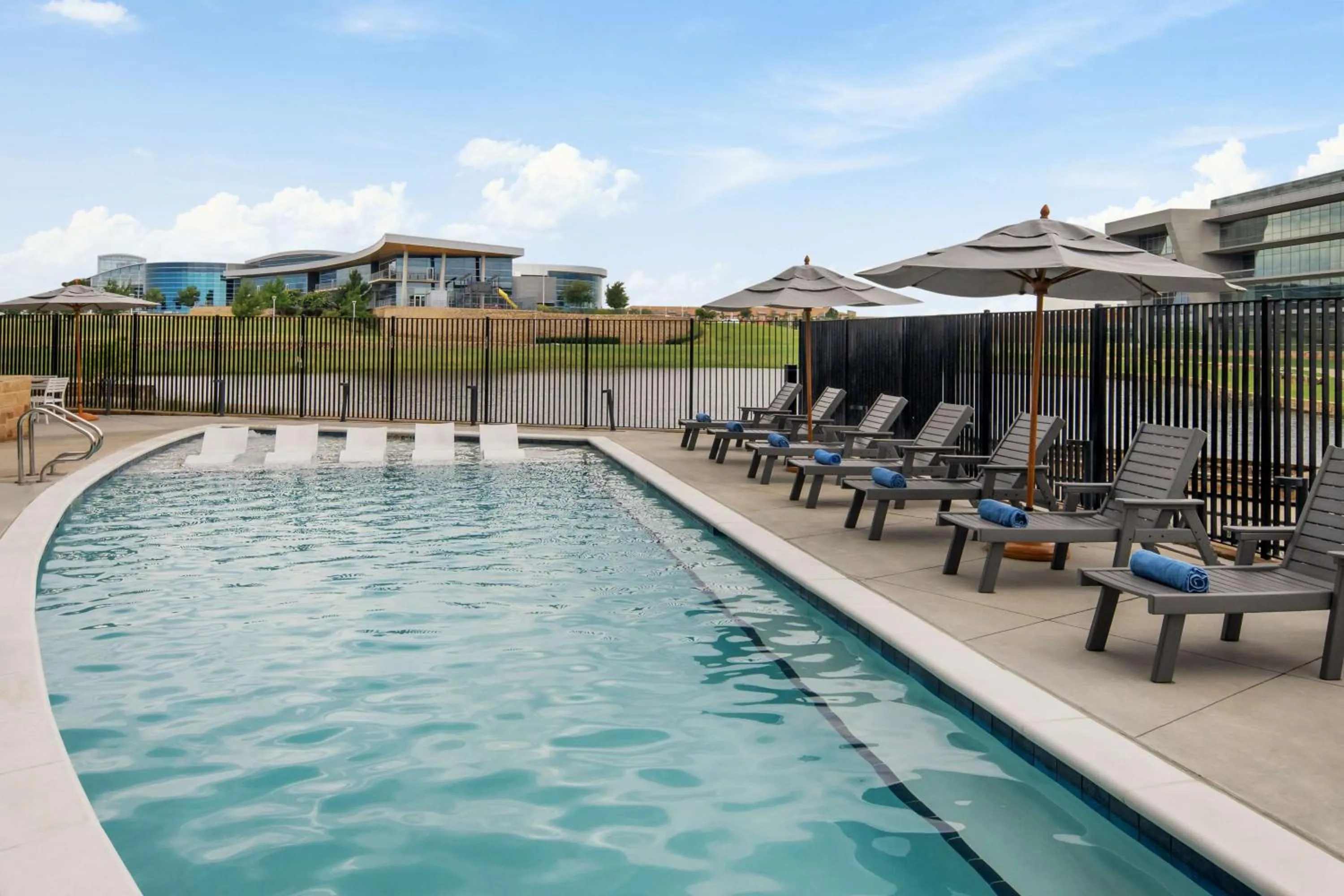 Pool view in Homewood Suites By Hilton Grand Prairie At EpicCentral