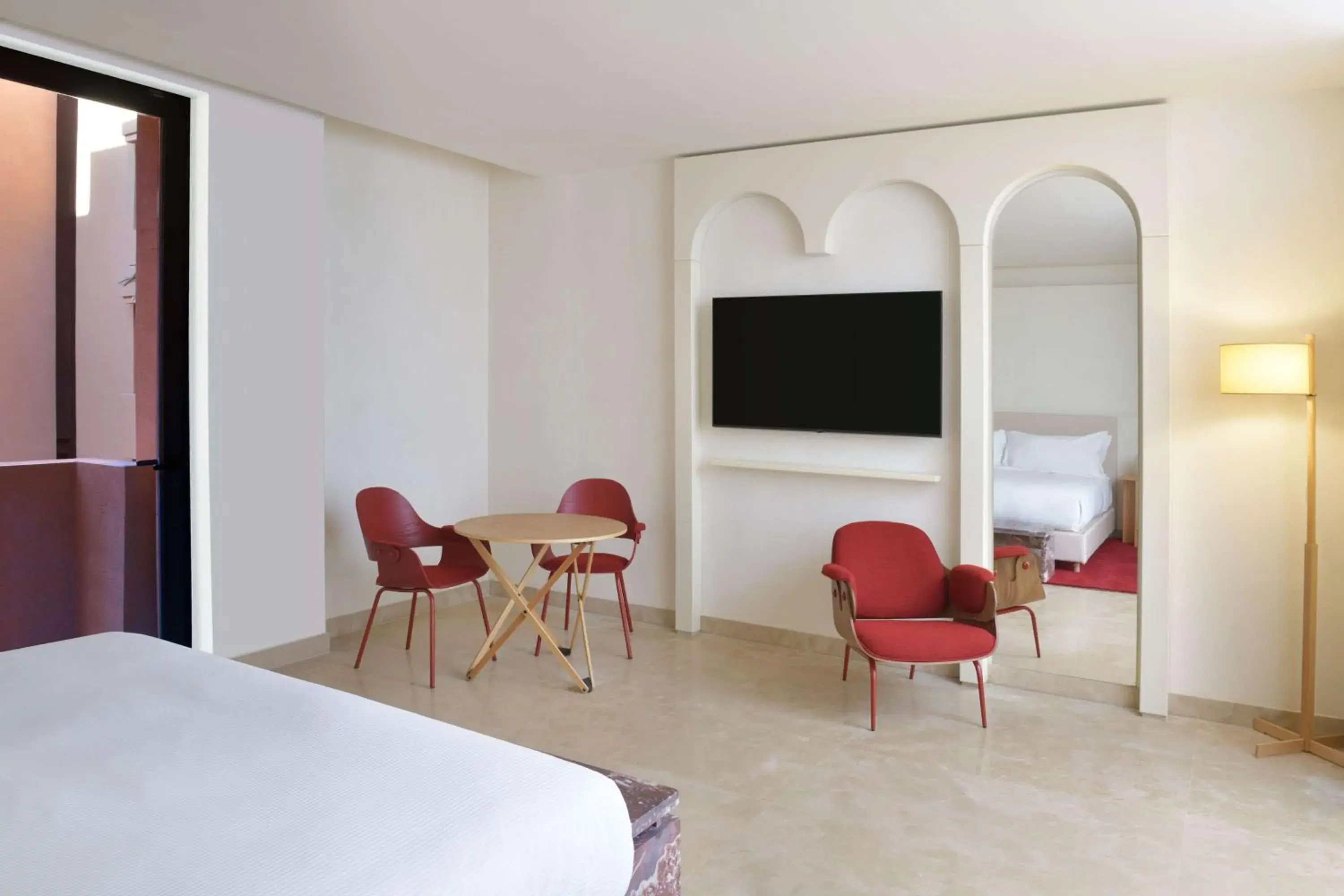 Deluxe King Room with Pool View in Doubletree By Hilton Ben Guerir Hotel & Residences Deluxe King Room with Pool View in Doubletree By Hilton Ben Guerir Hotel & Residences