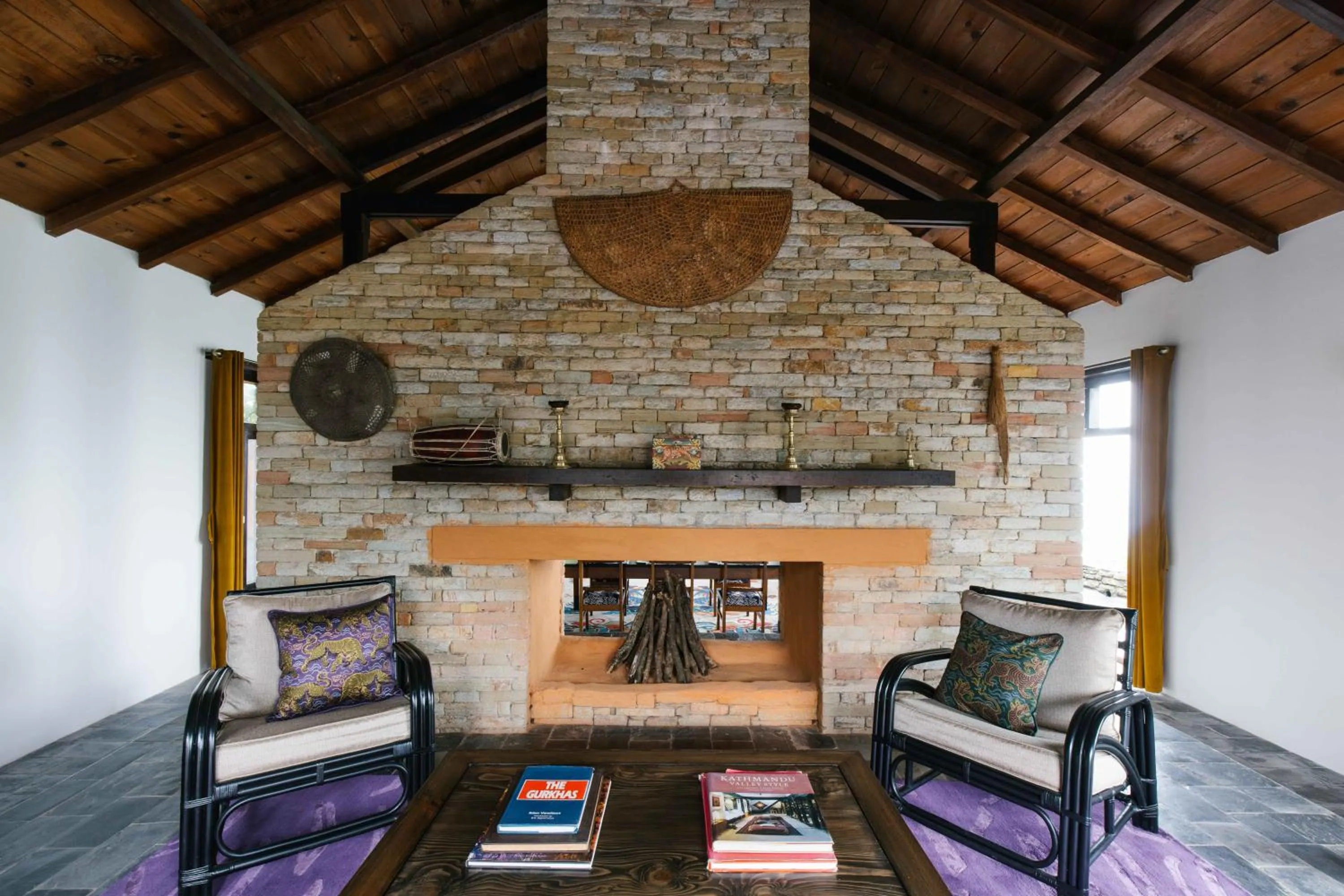 Seating area in Tiger Mountain Pokhara Lodge