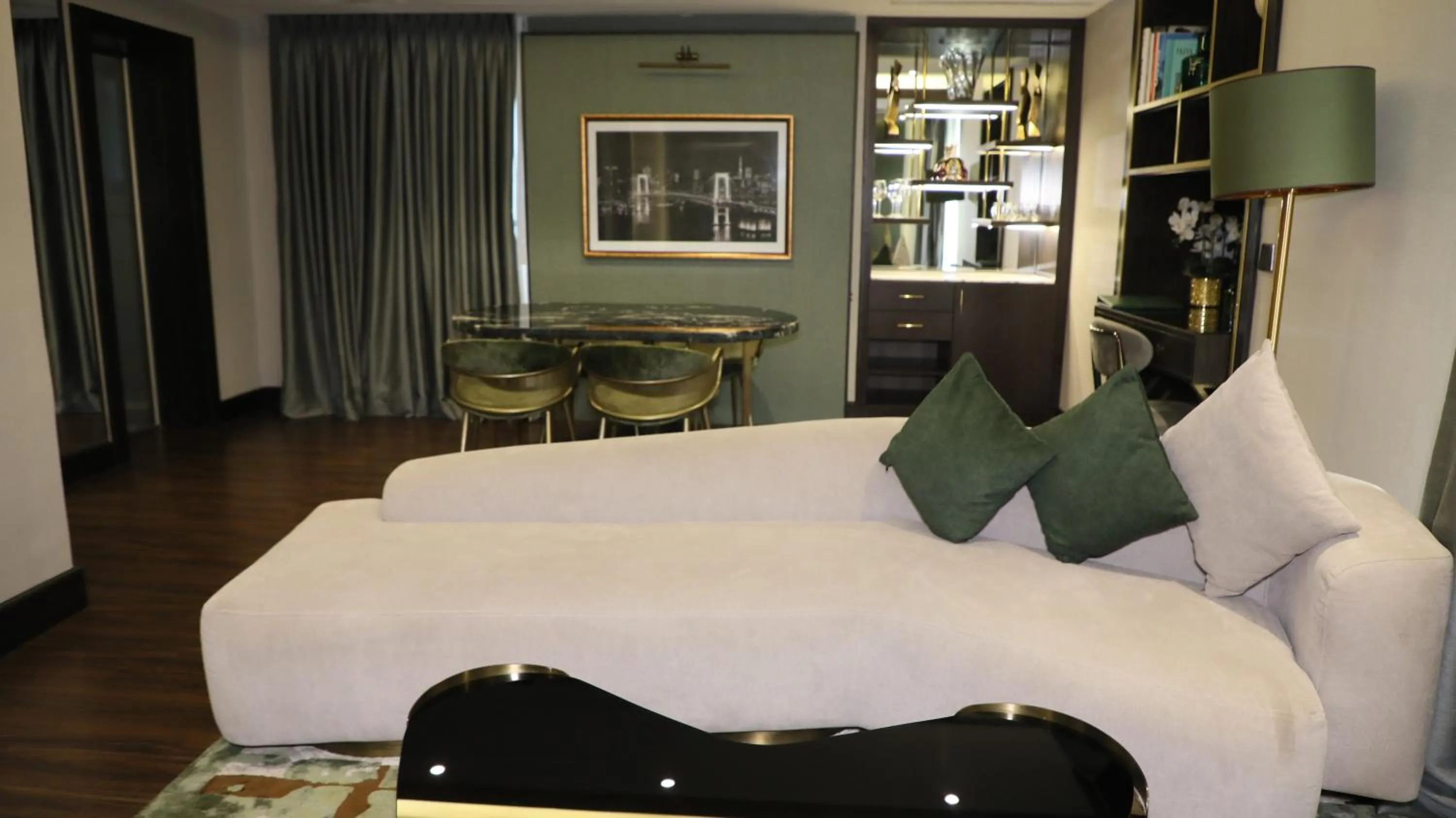 Living room, Bed in The Delborough Lagos