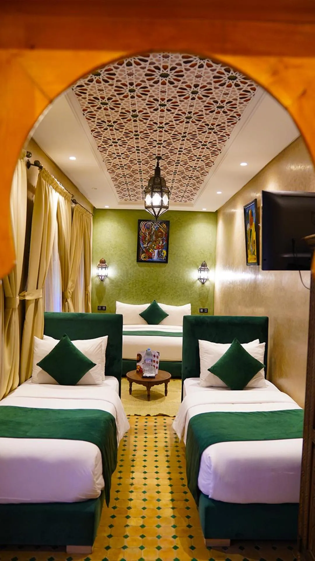 Bed in Riad Touhfa Kasbah Marrakech