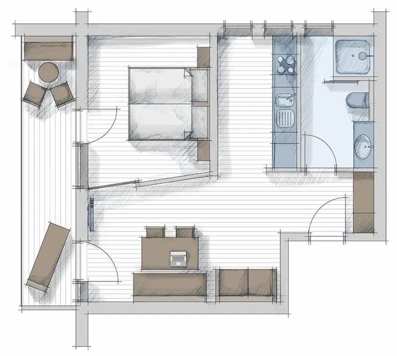 Floor plan in Der Brückenwirt