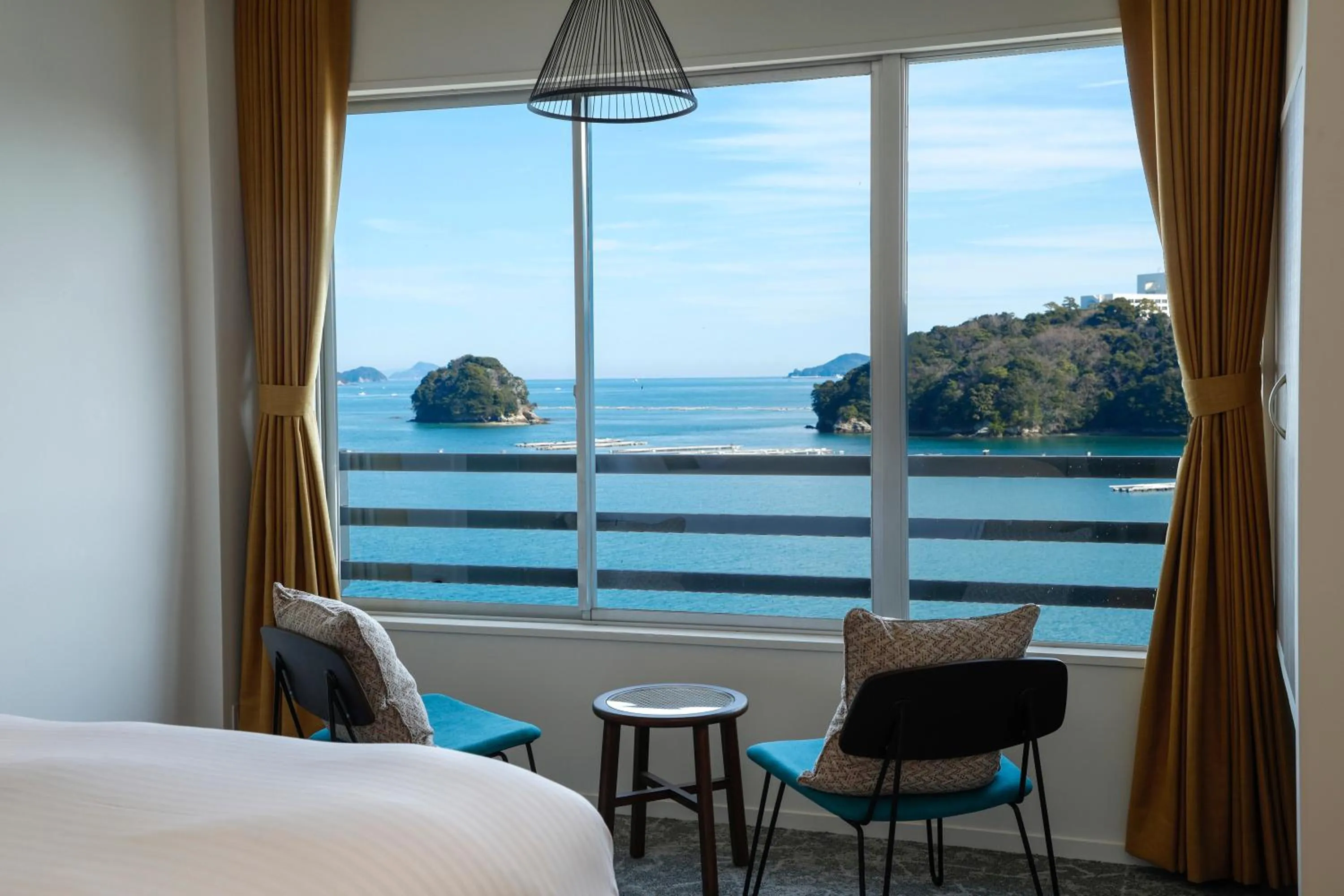 View (from property/room), Bed in Oyado Andon Toba