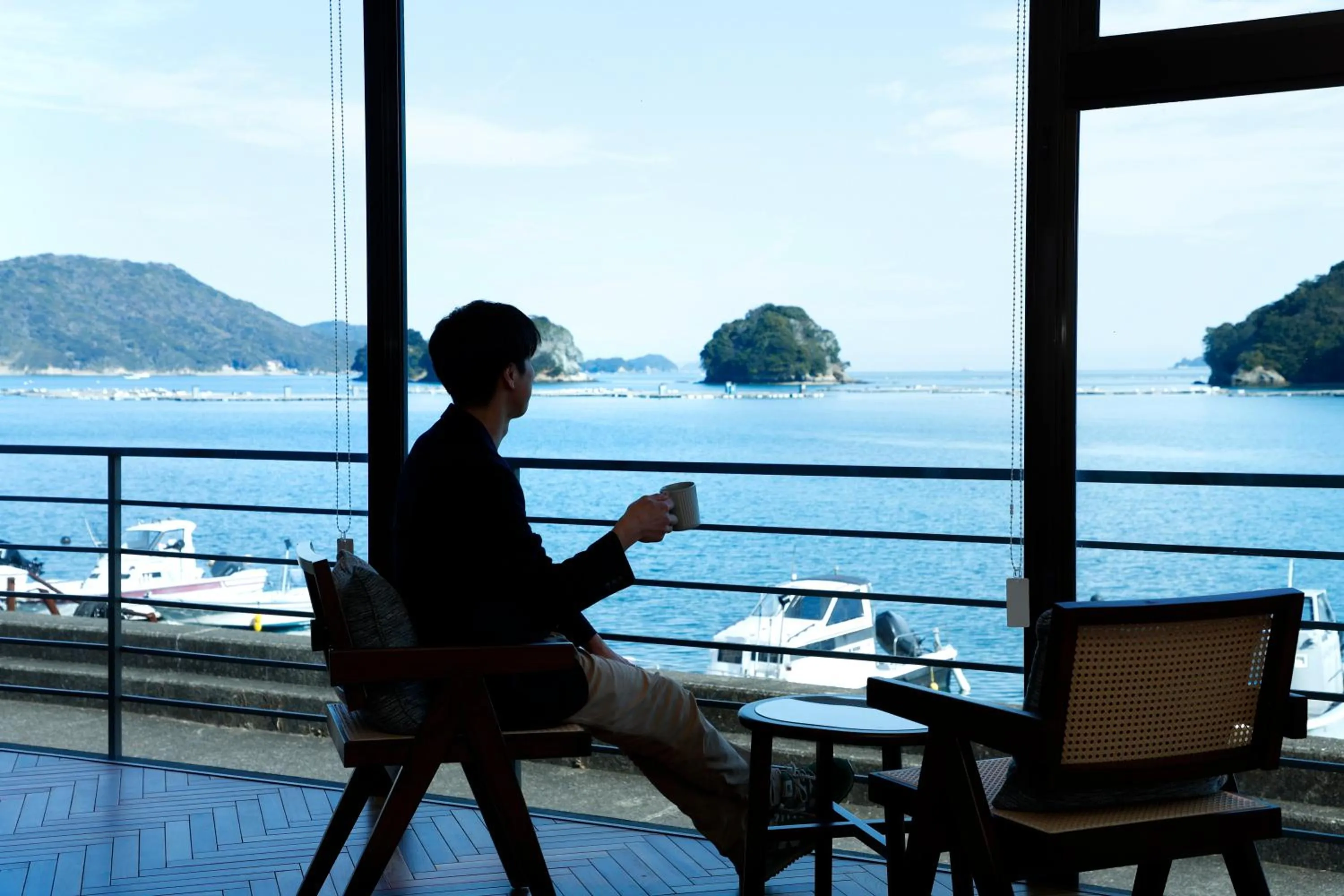 Lounge or bar in Oyado Andon Toba