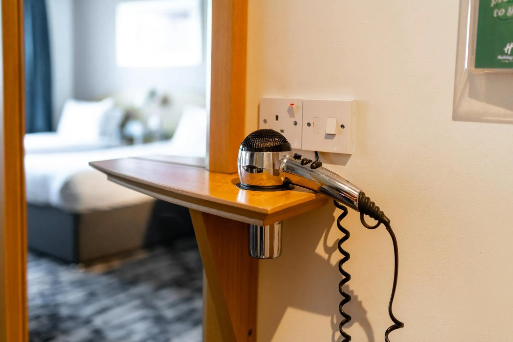 hair dryier, Bed in Holiday Inn Ashford - North A20 by IHG