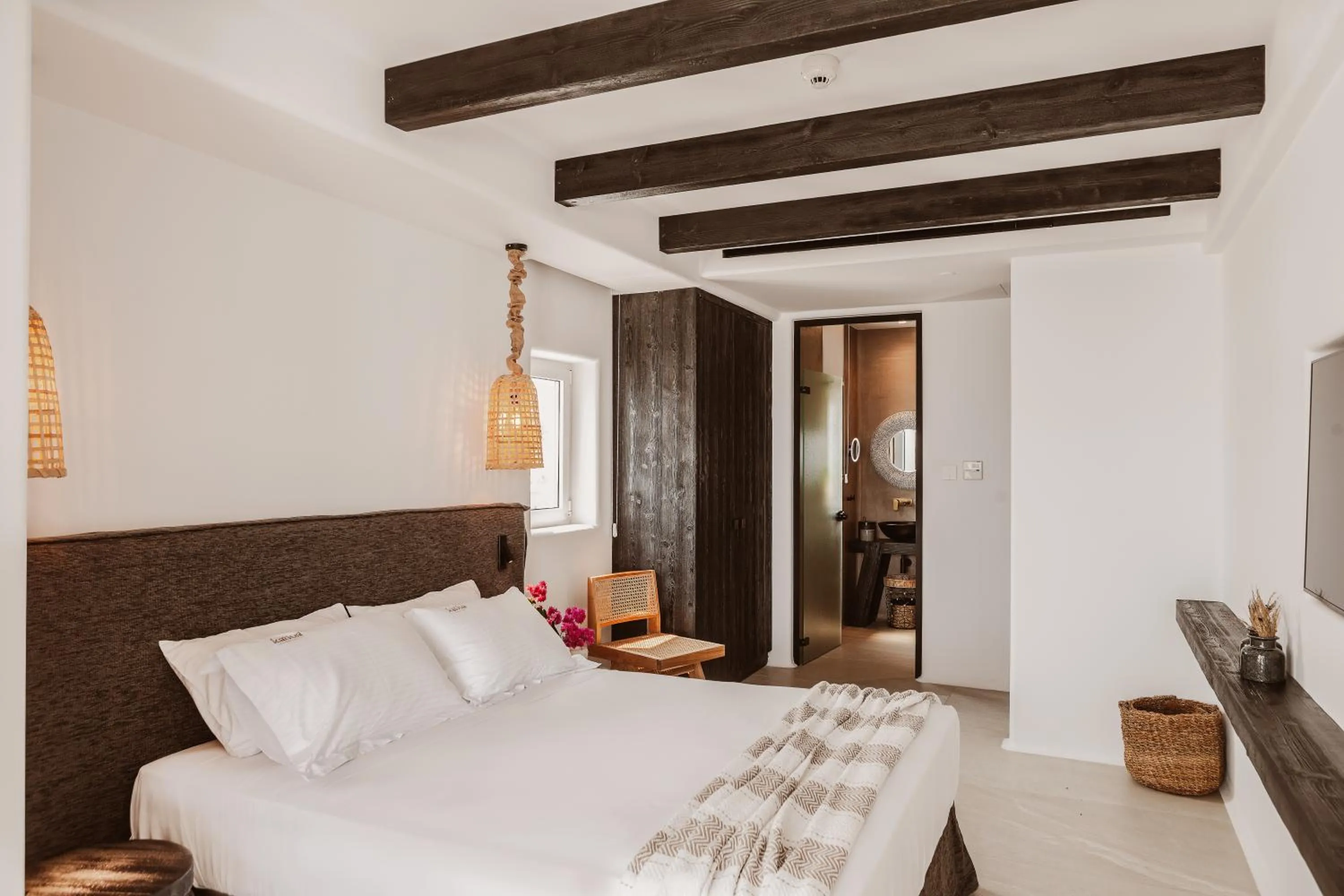 Bed in Kaliva Suites - Adults Only