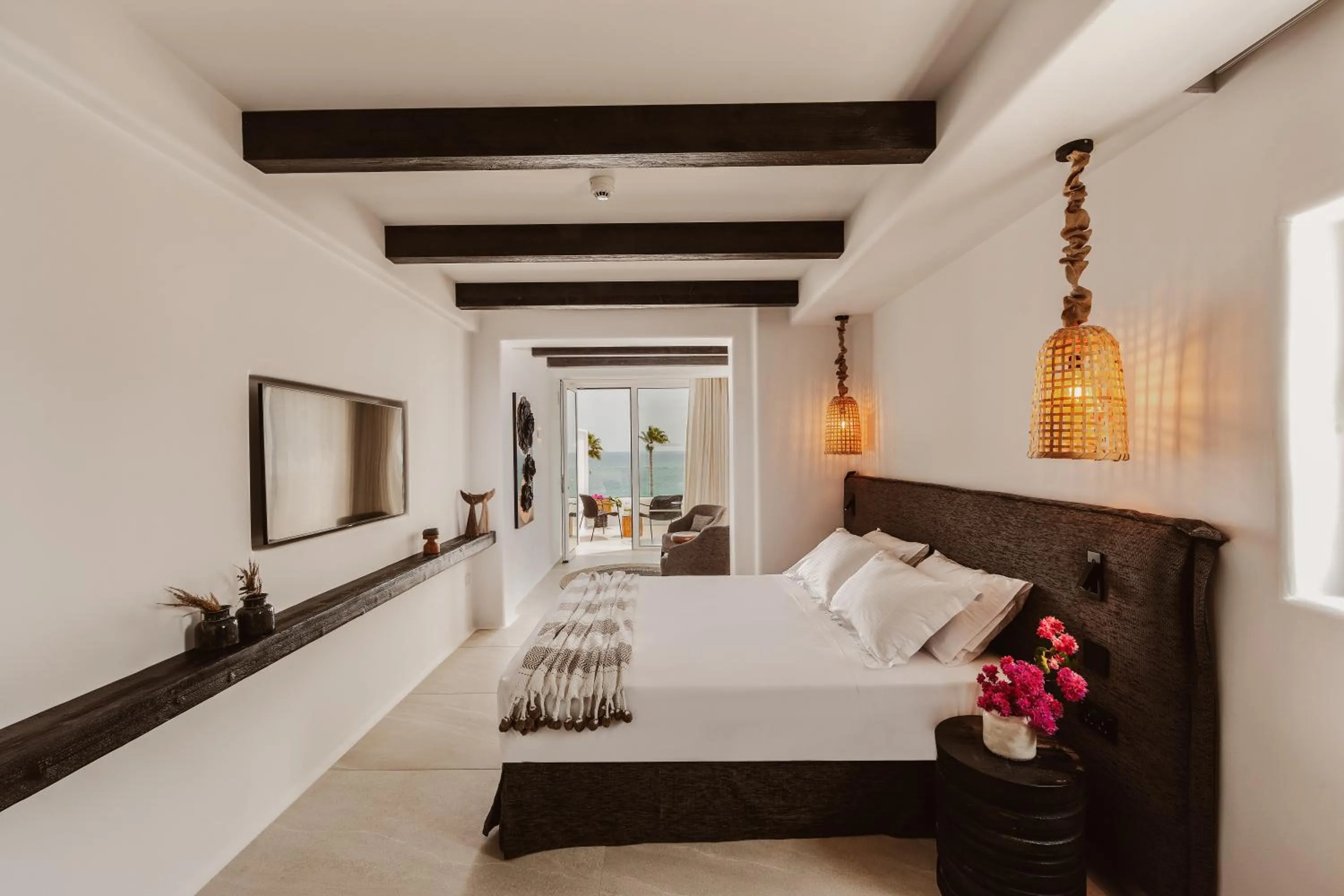 Bed in Kaliva Suites - Adults Only