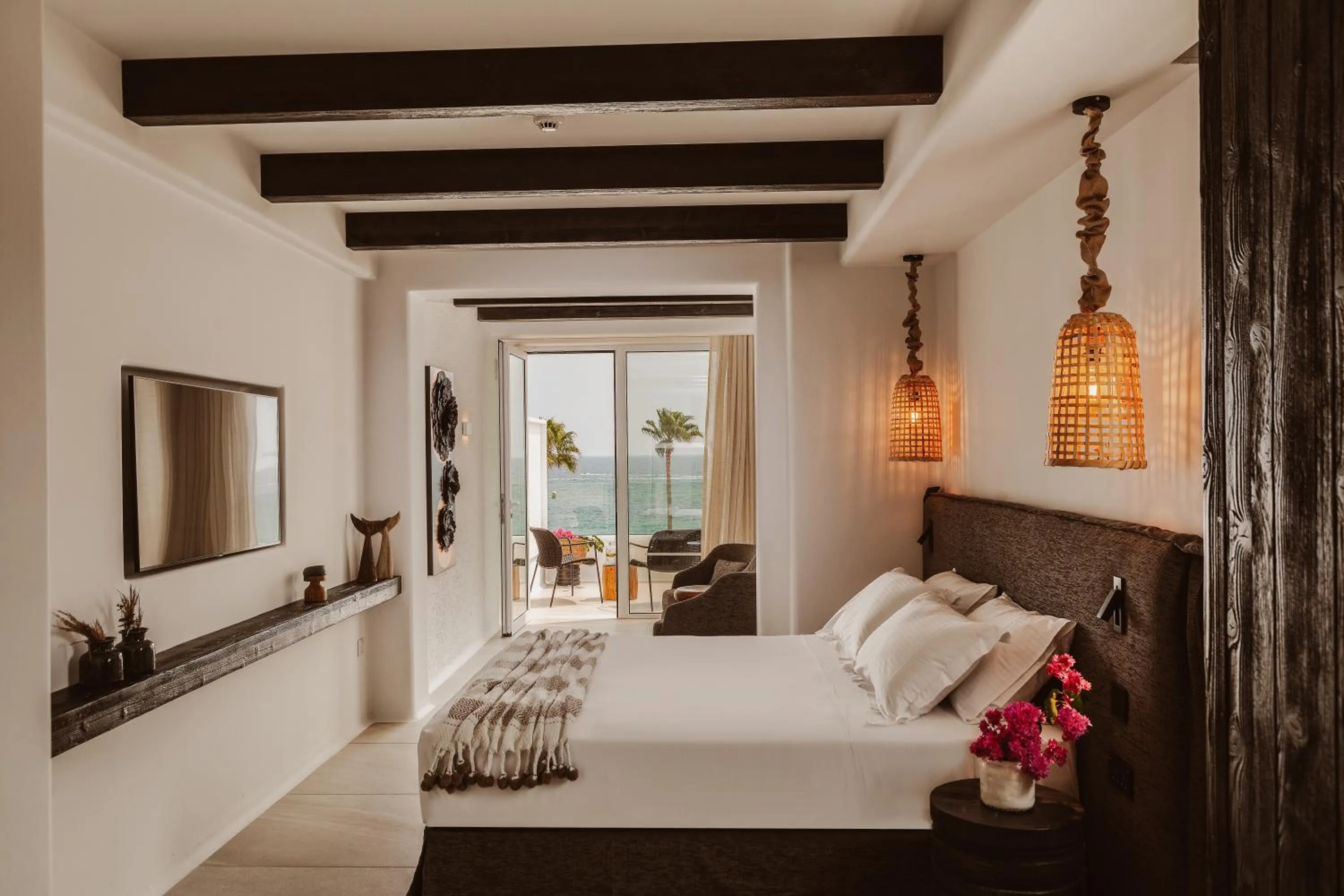 Bed in Kaliva Suites - Adults Only