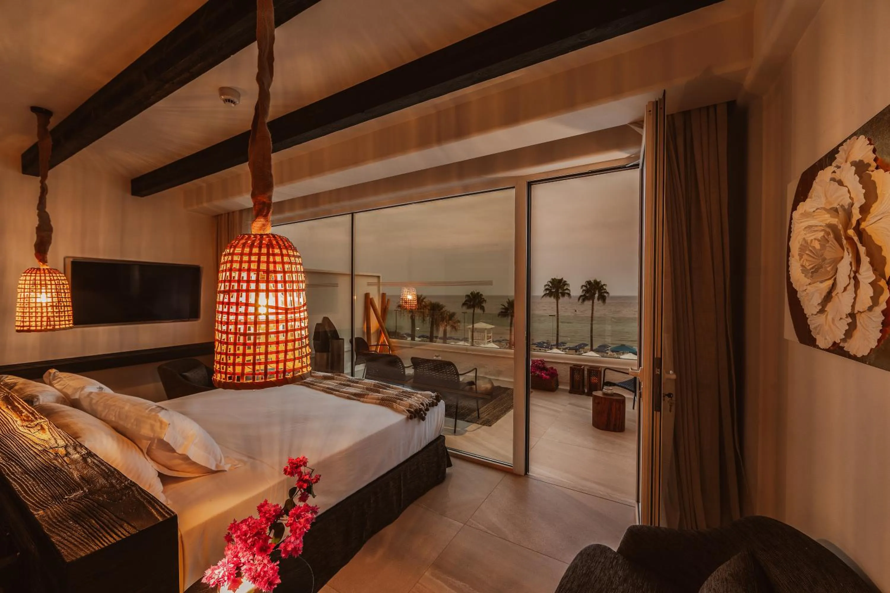 Bed in Kaliva Suites - Adults Only