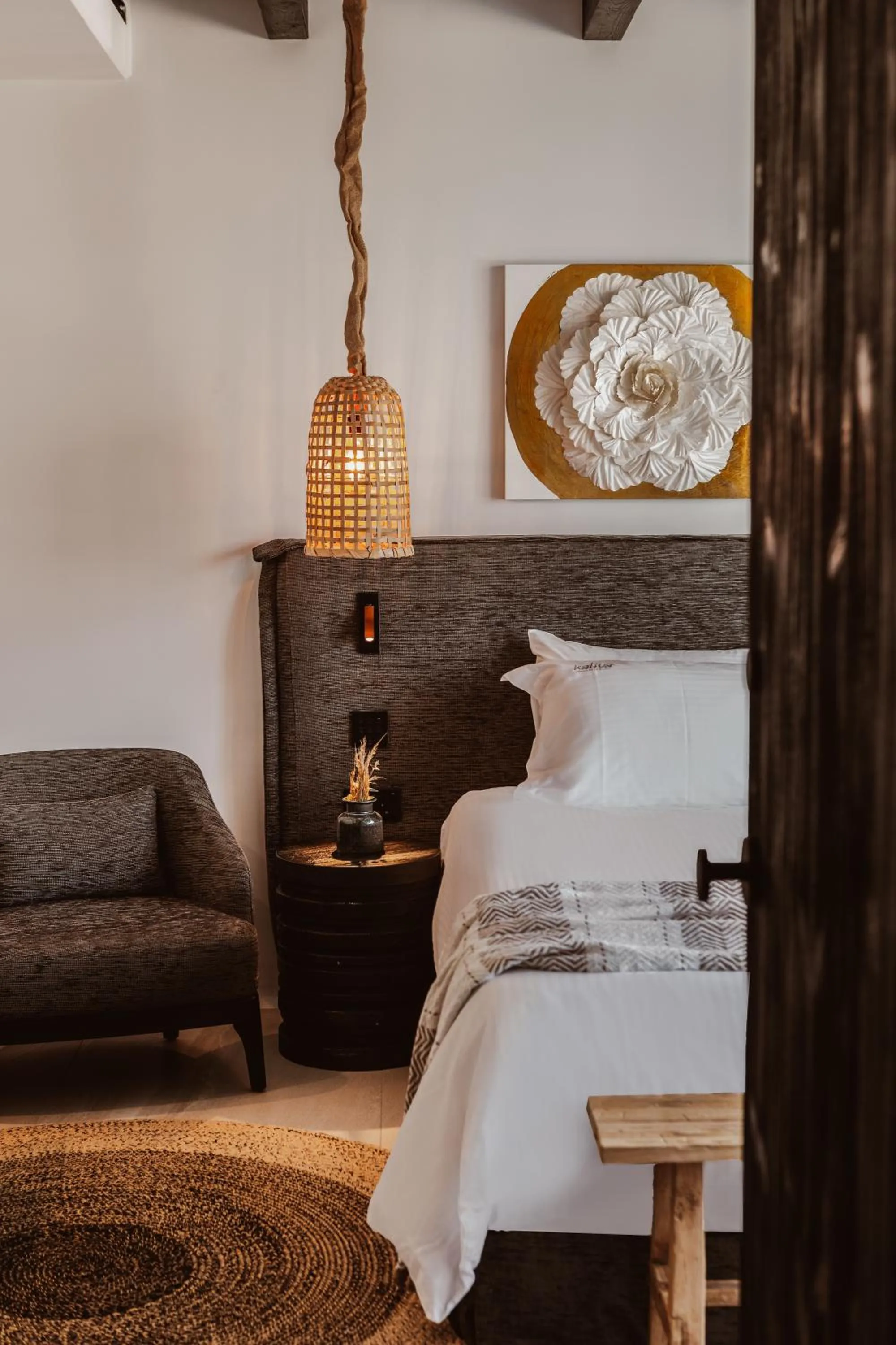 Bed in Kaliva Suites - Adults Only