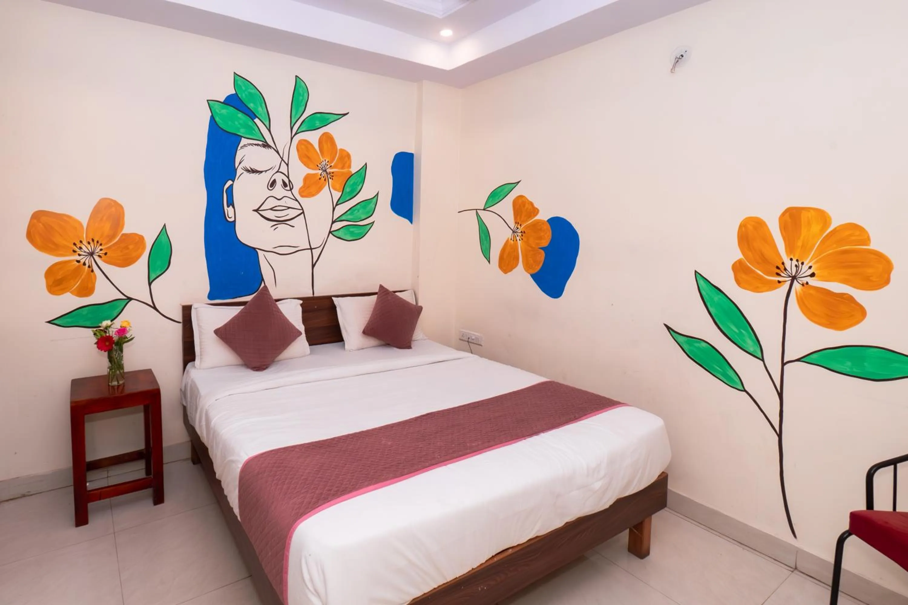 Bed in Raj Residency