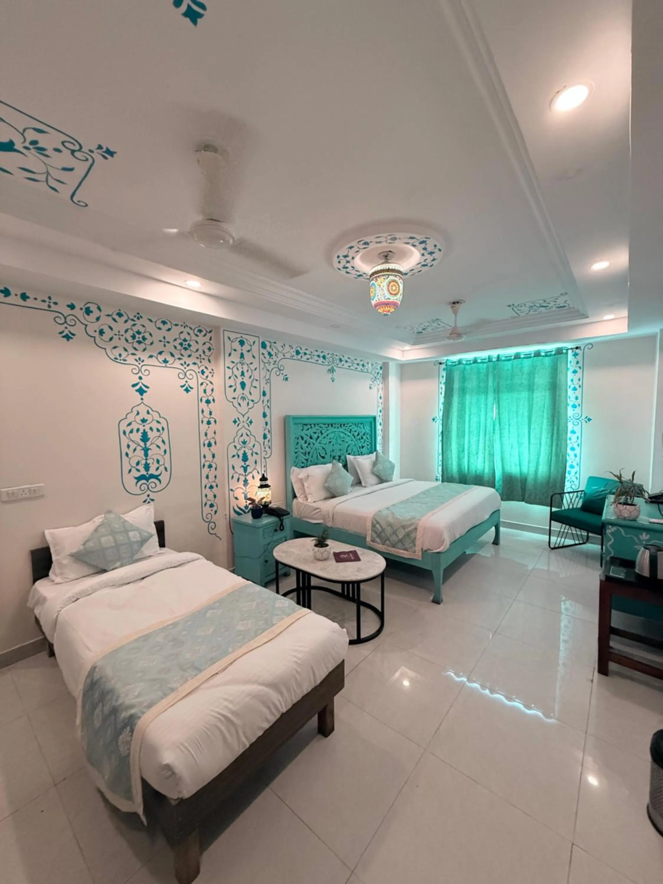 Bed in Raj Residency