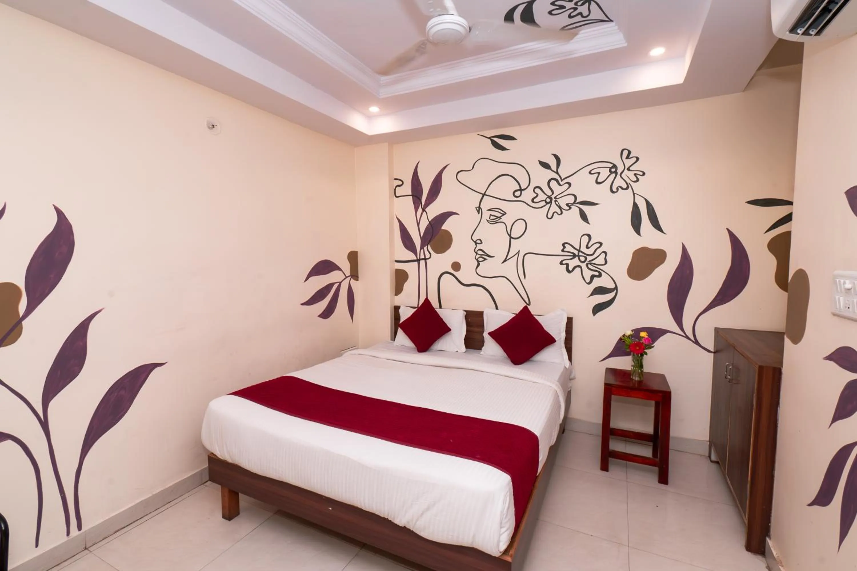 Bed in Raj Residency