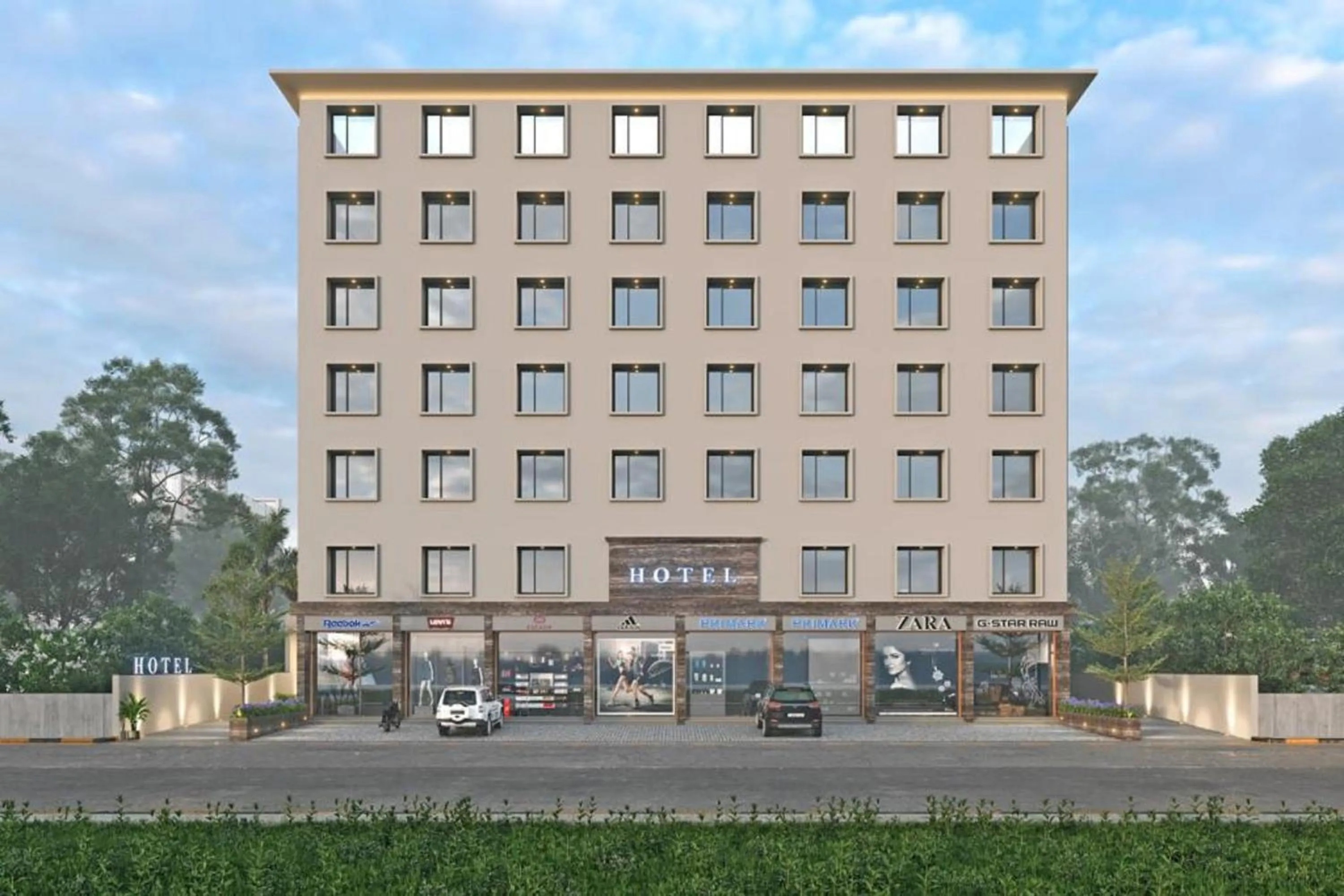 Property building in The Sky Imperial Hotel Kailash