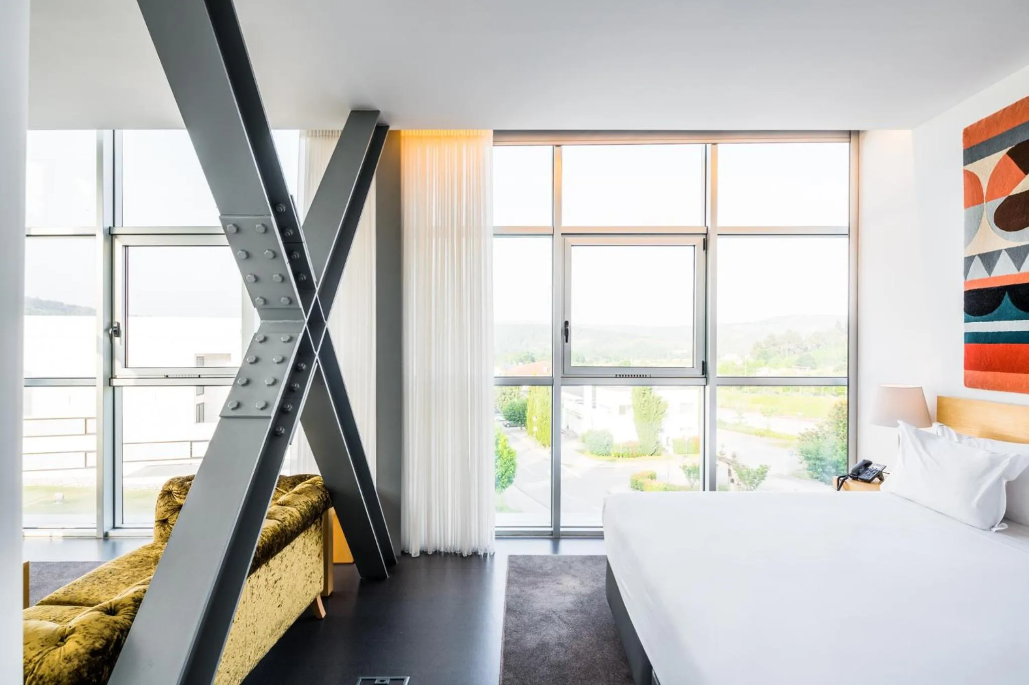 Decorative detail, Bed in Boticas Hotel Art & SPA