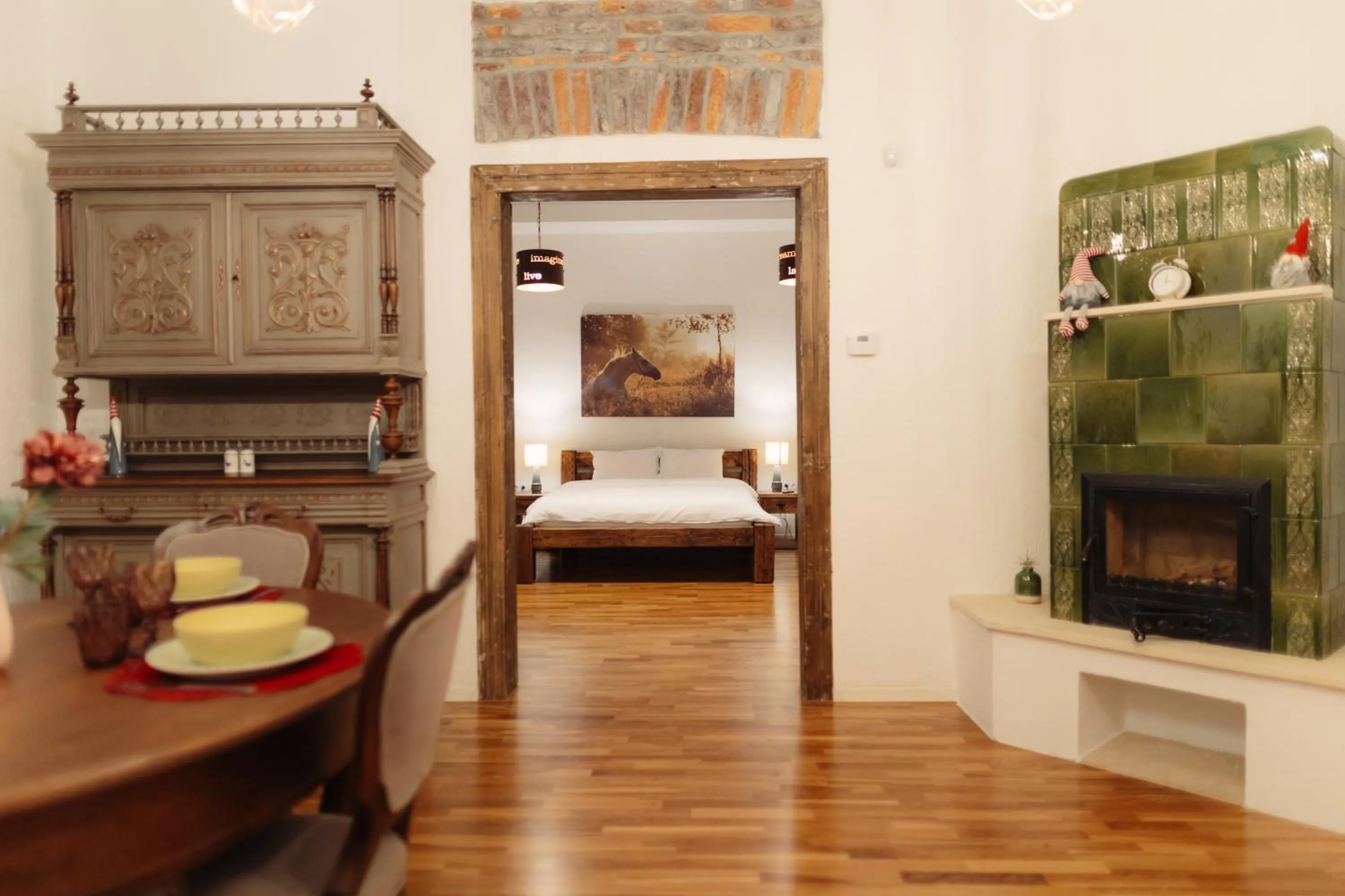 Living room, Bed in Casa 1901