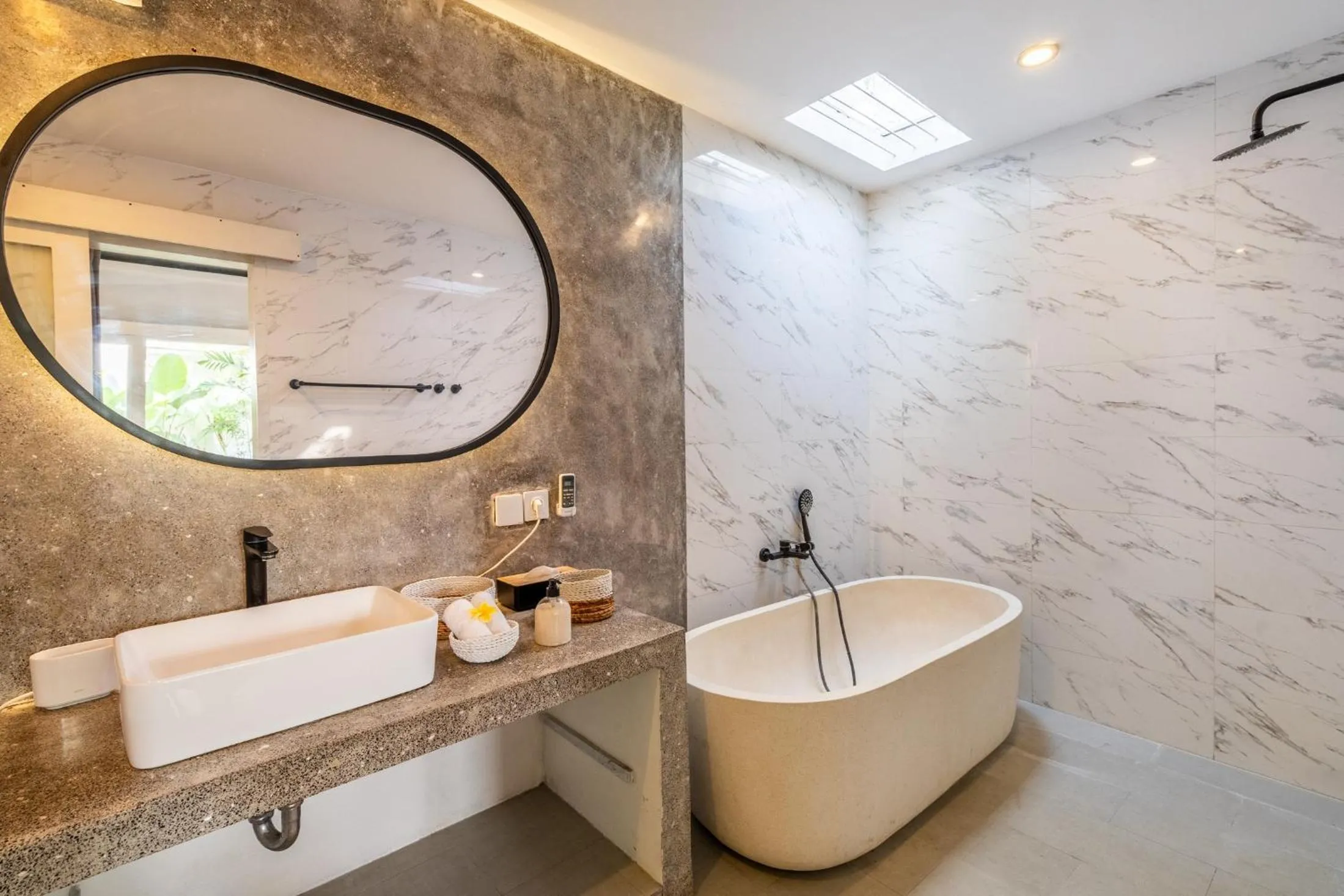 Shower in Jungle Amaranth Villa Canggu - Exclusive 3BR Retreat with Pool, Modern Amenities and Top Location - New Year's Offer