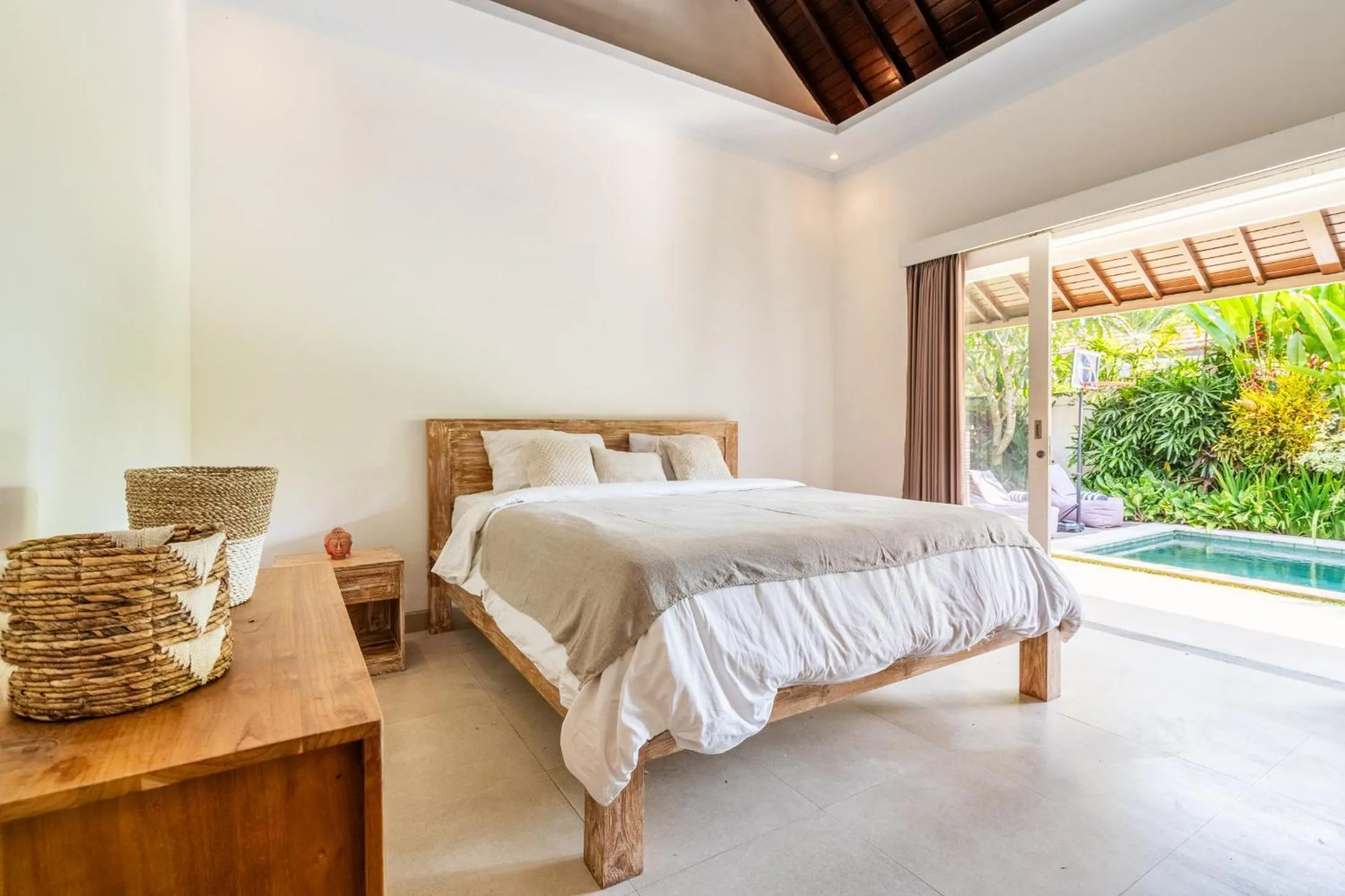 Bed in Jungle Amaranth Villa Canggu - Exclusive 3BR Retreat with Pool, Modern Amenities and Top Location - New Year's Offer