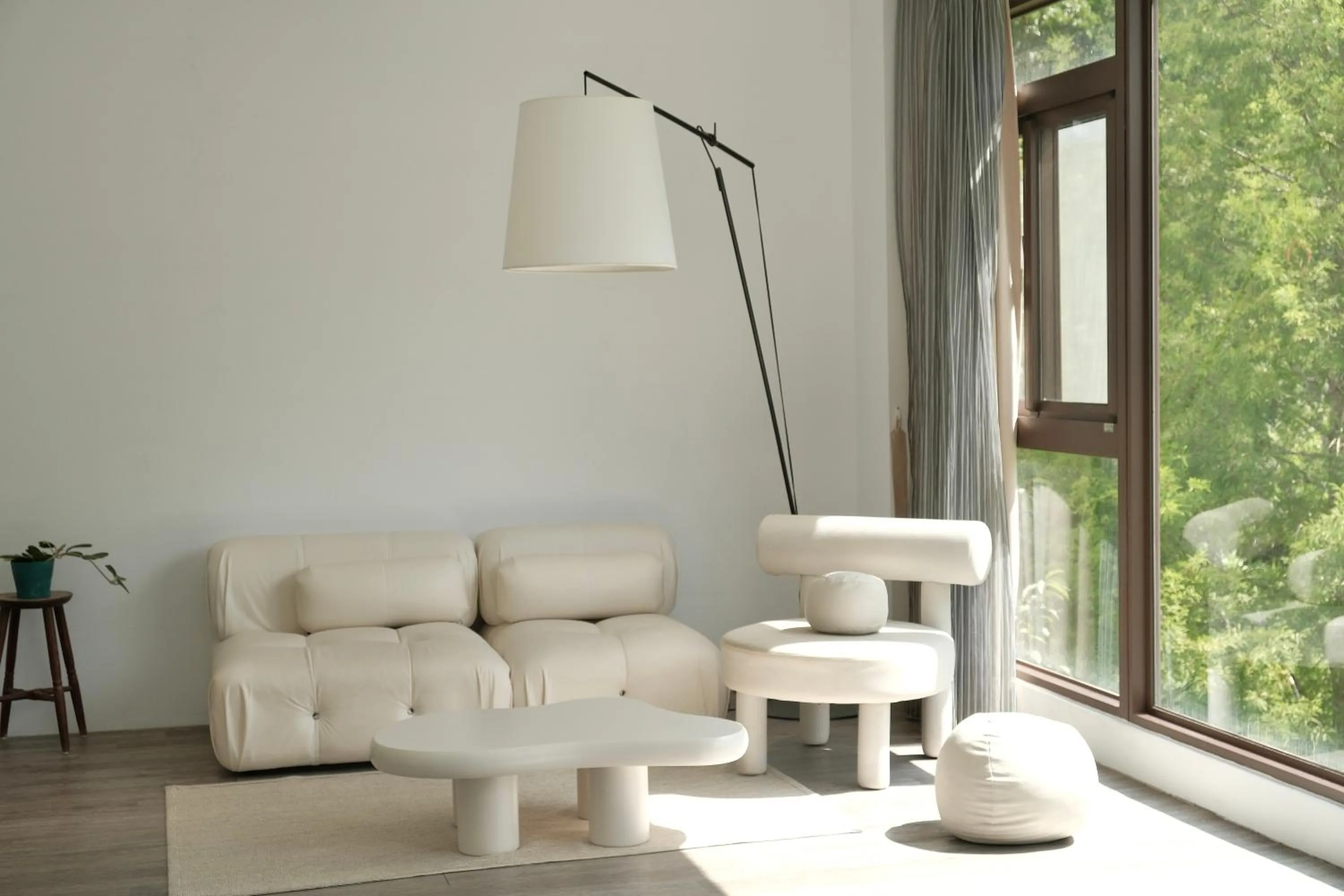 Living room in 愛黏在一起設計師民宿 Lovers BNB