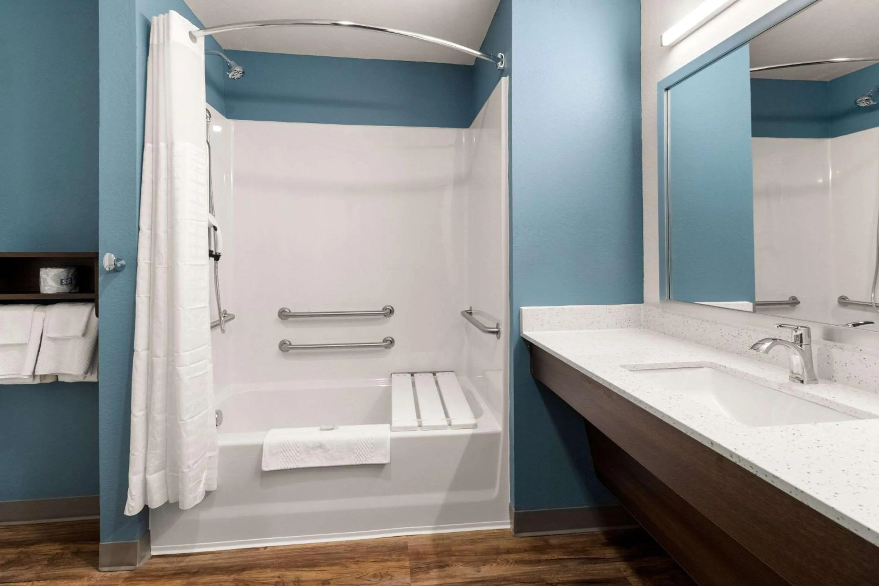 Bathroom in WoodSpring Suites Bowling Green I-65