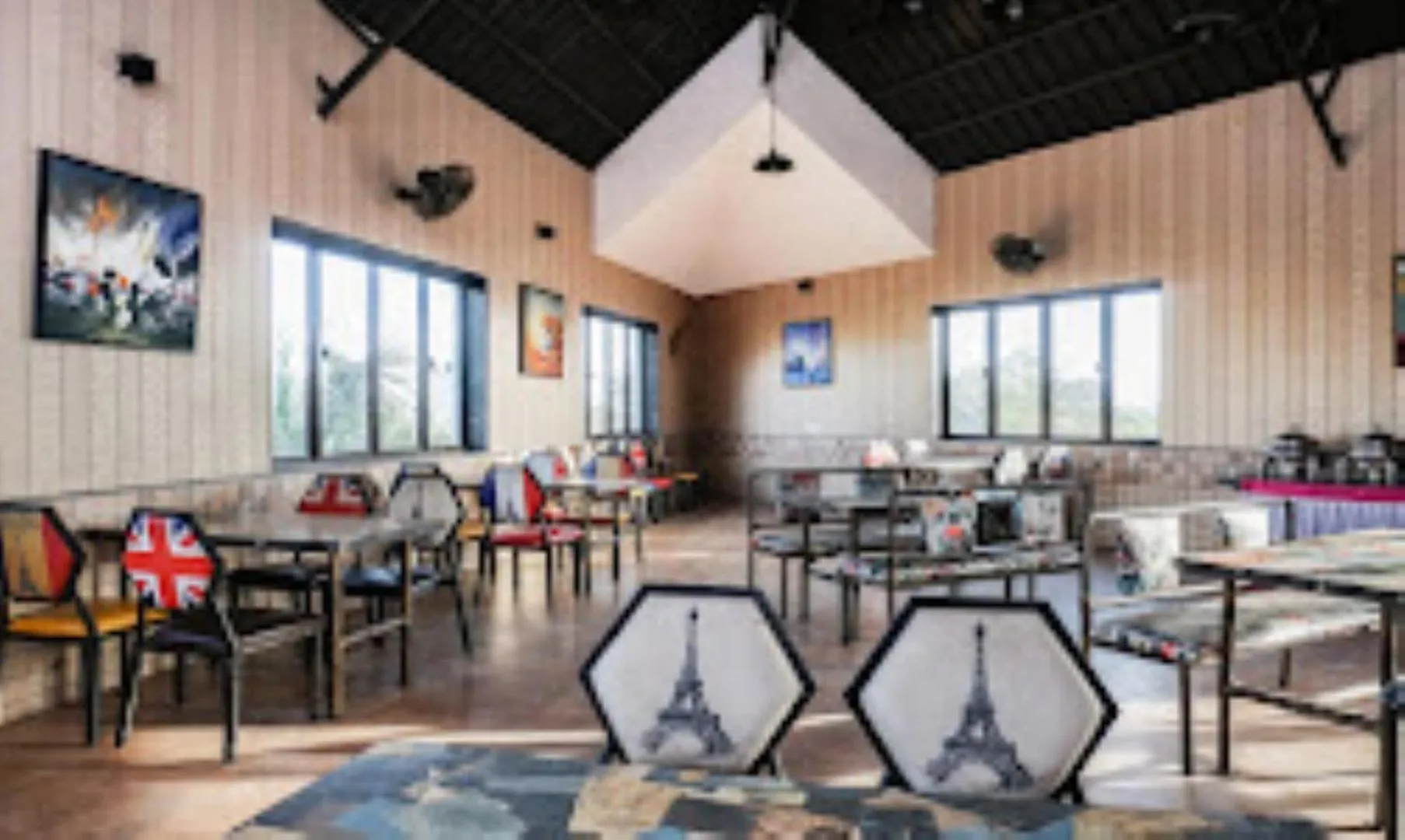 Seating area, Restaurant/Places to Eat in Shri Vitthal Mangalam ,Satara