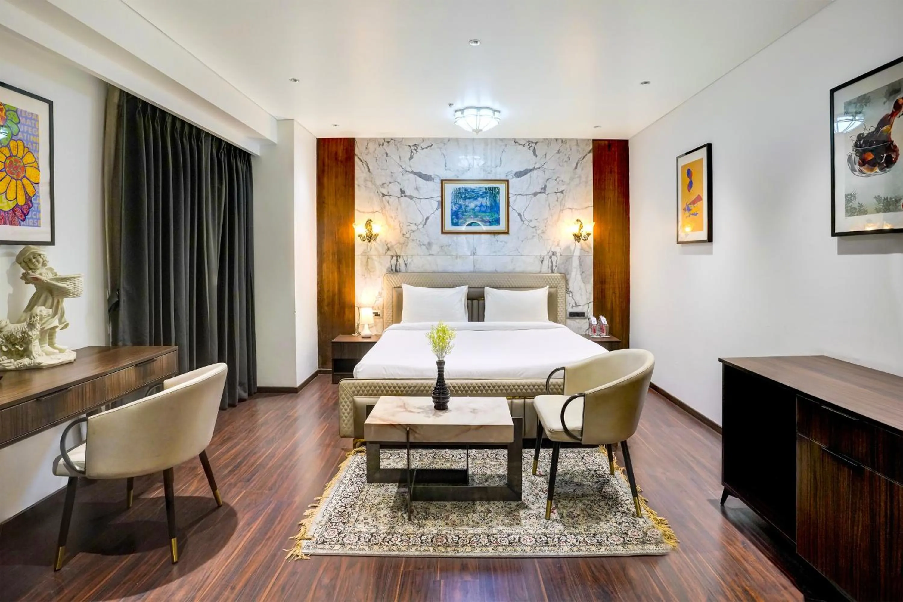 Bedroom, Bed in Palette Magarpatta City formerly Emerald Guestimony