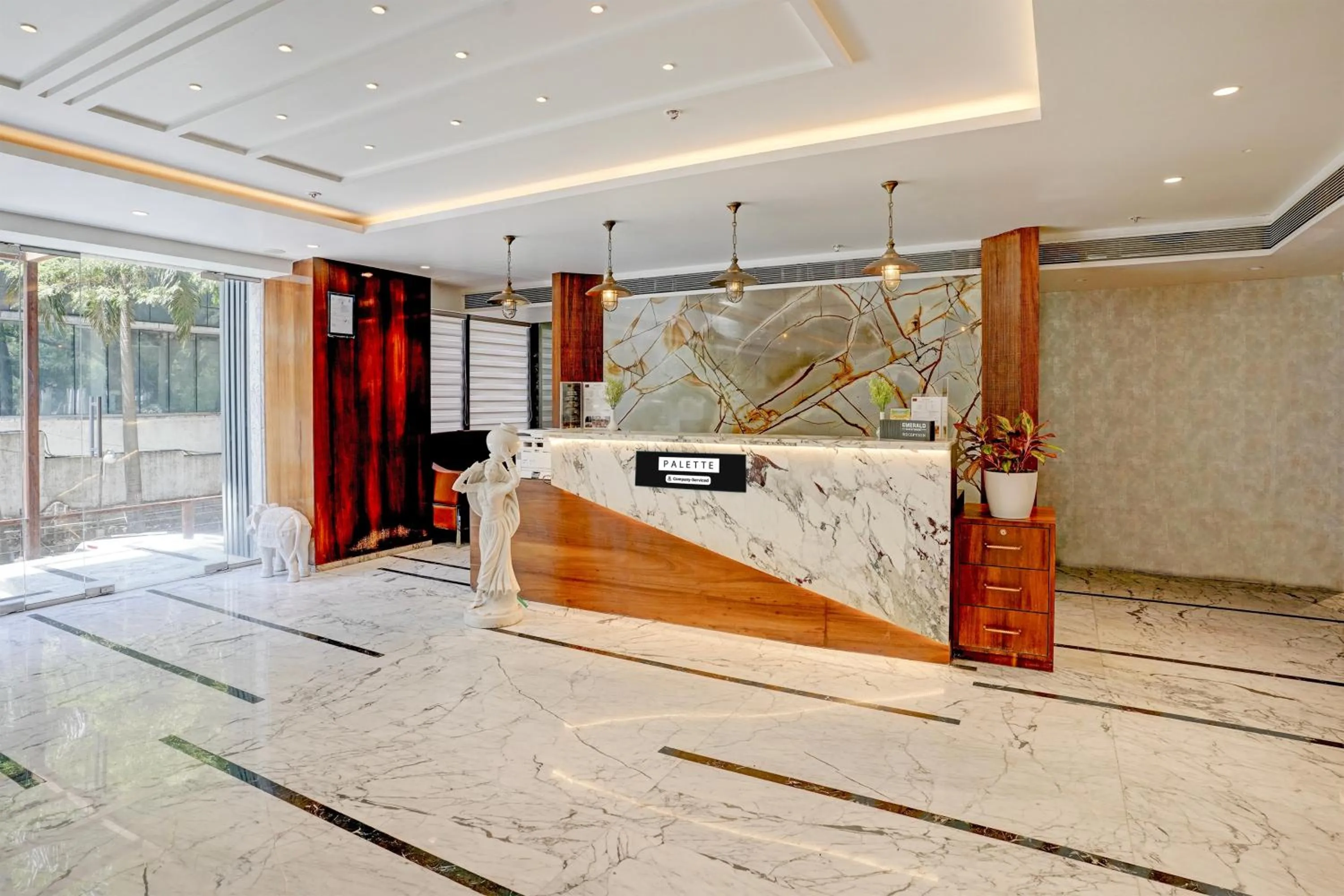 Lobby or reception in Palette Magarpatta City formerly Emerald Guestimony