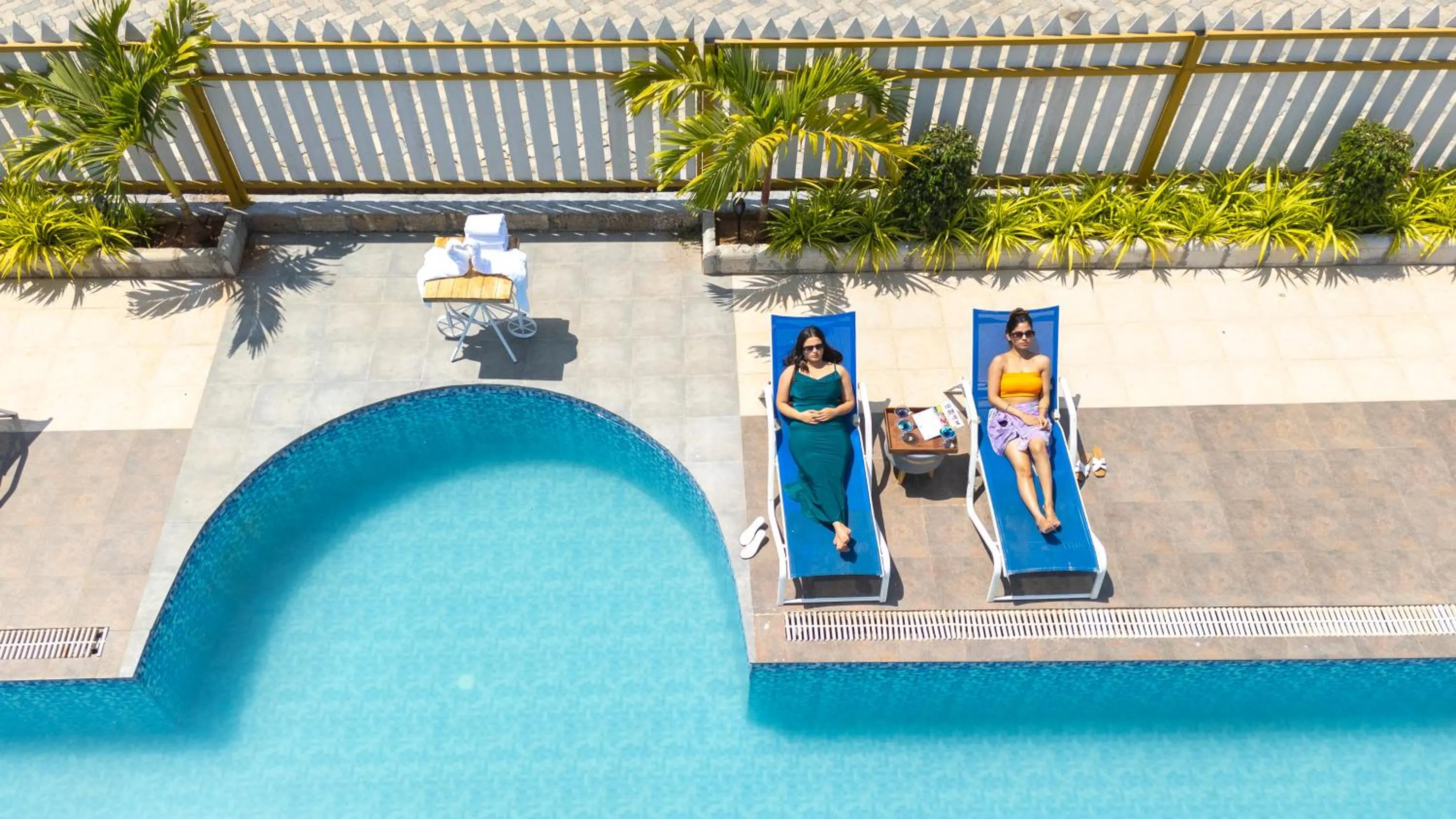 Pool view in Daksh Eden Greenz -A Luxury Resort in Sasan Gir