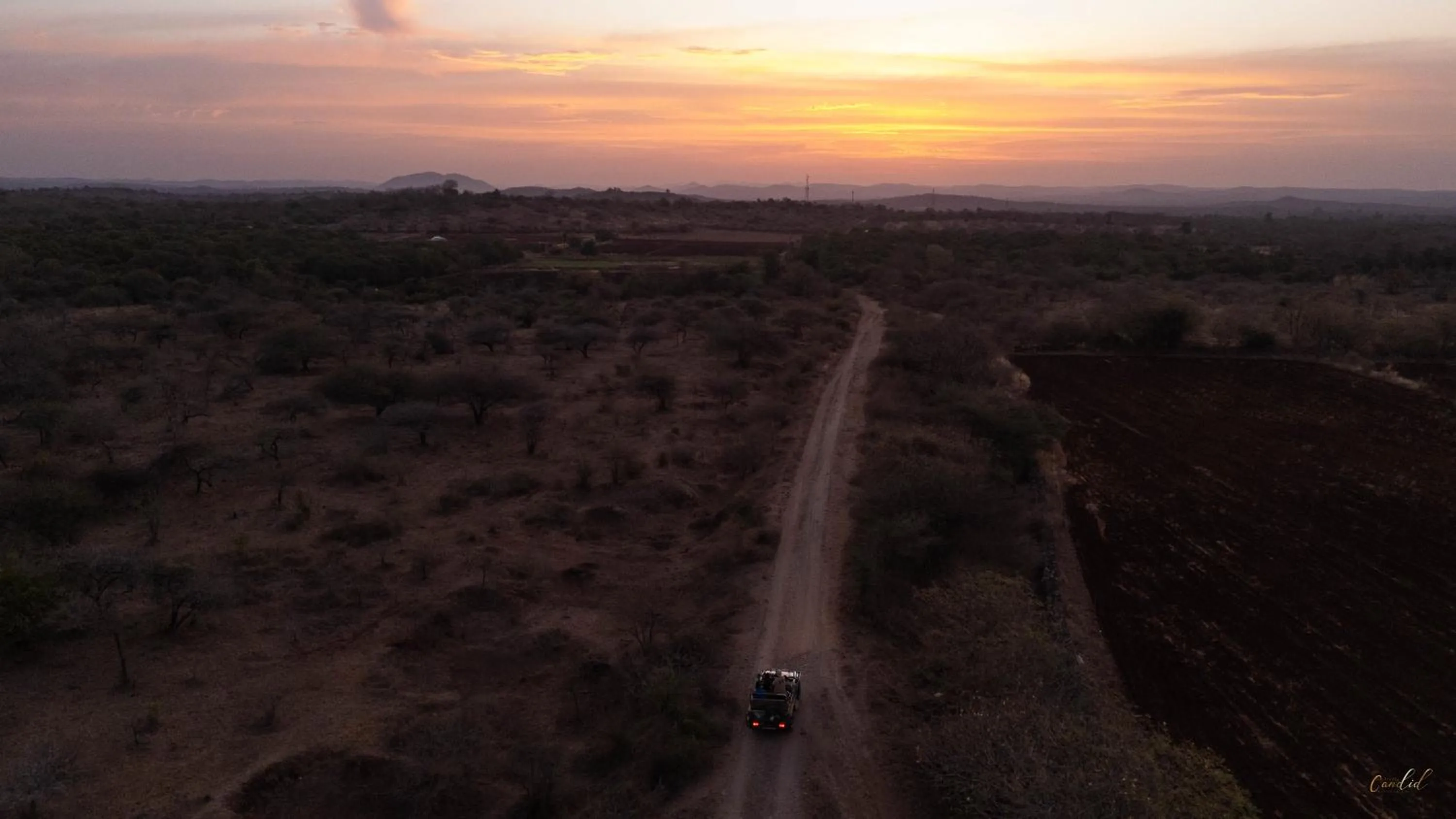 Sunset in Daksh Eden Greenz -A Luxury Resort in Sasan Gir