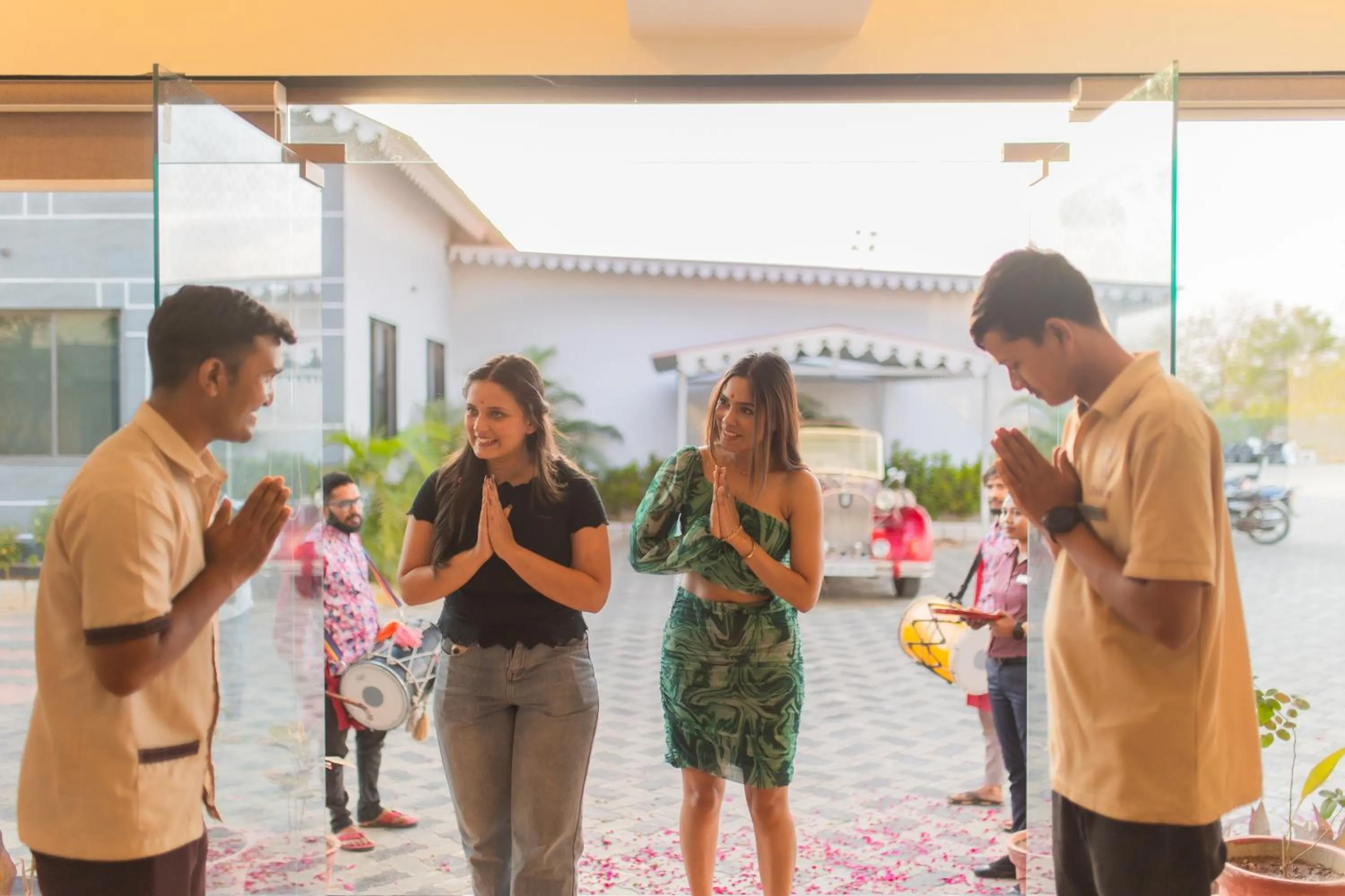 group of guests in Daksh Eden Greenz -A Luxury Resort in Sasan Gir