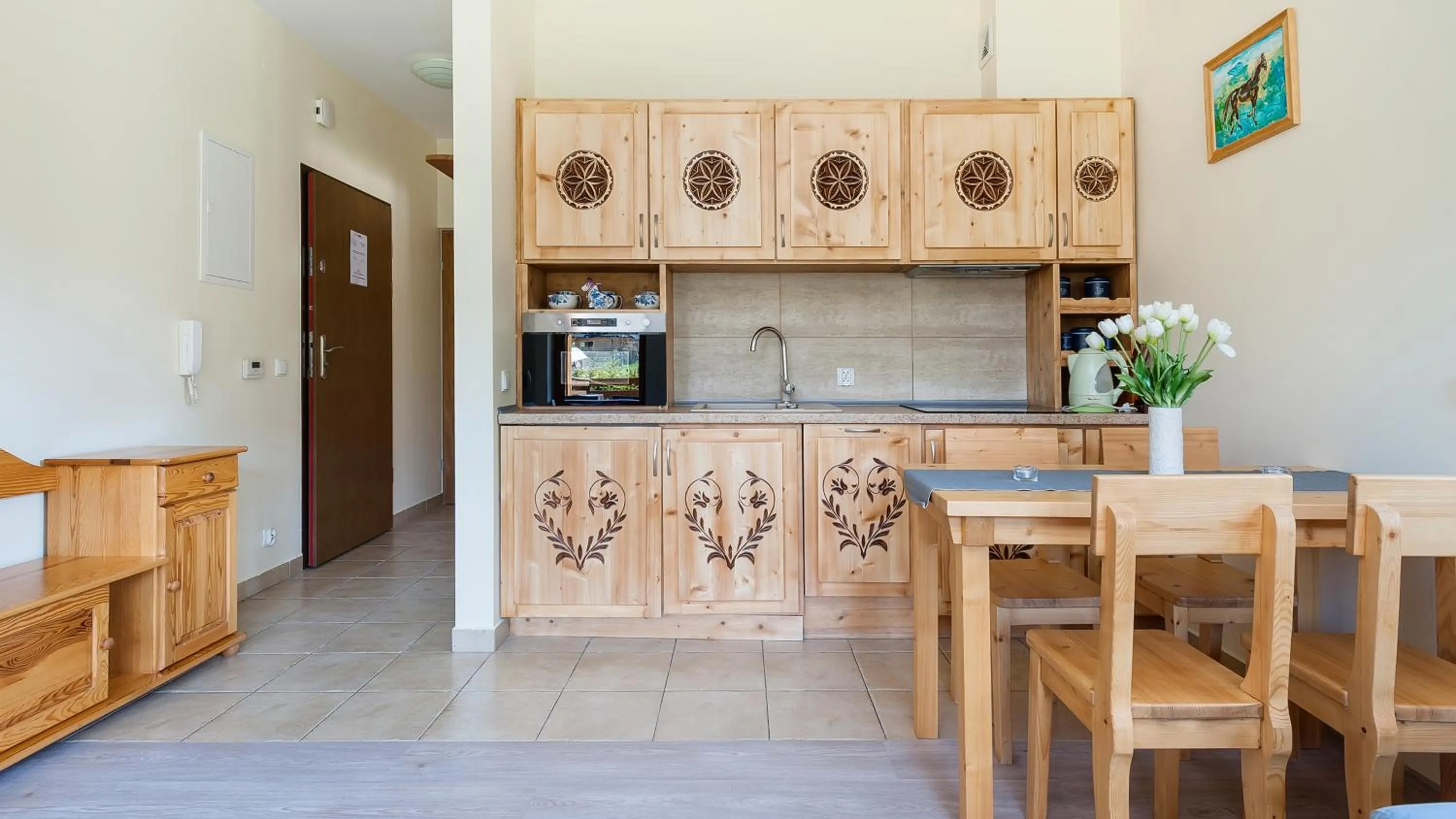 Kitchen or kitchenette in Apartamenty Lipki Park, Sun & Snow