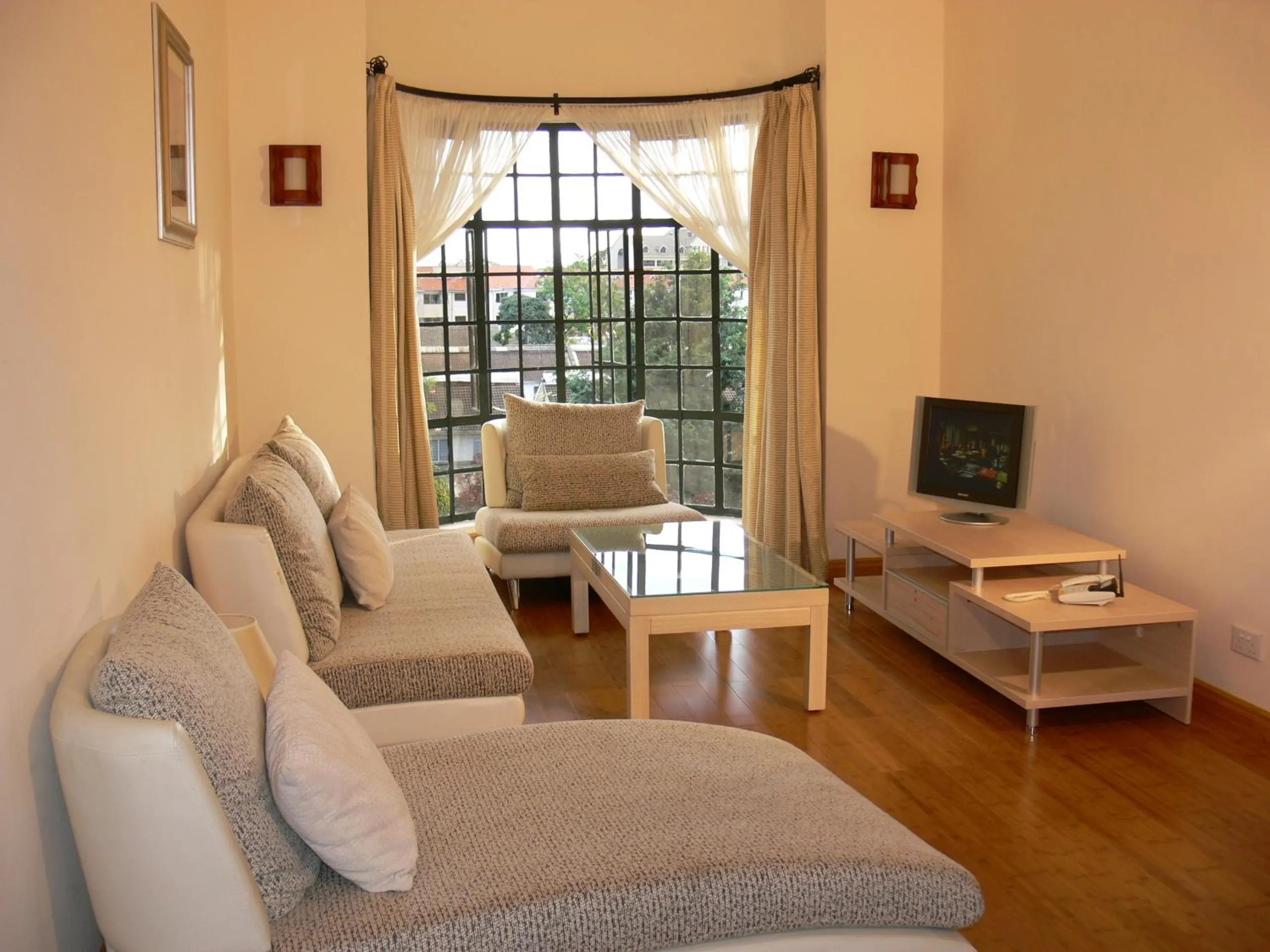 Living room in Natural Oak Apartments