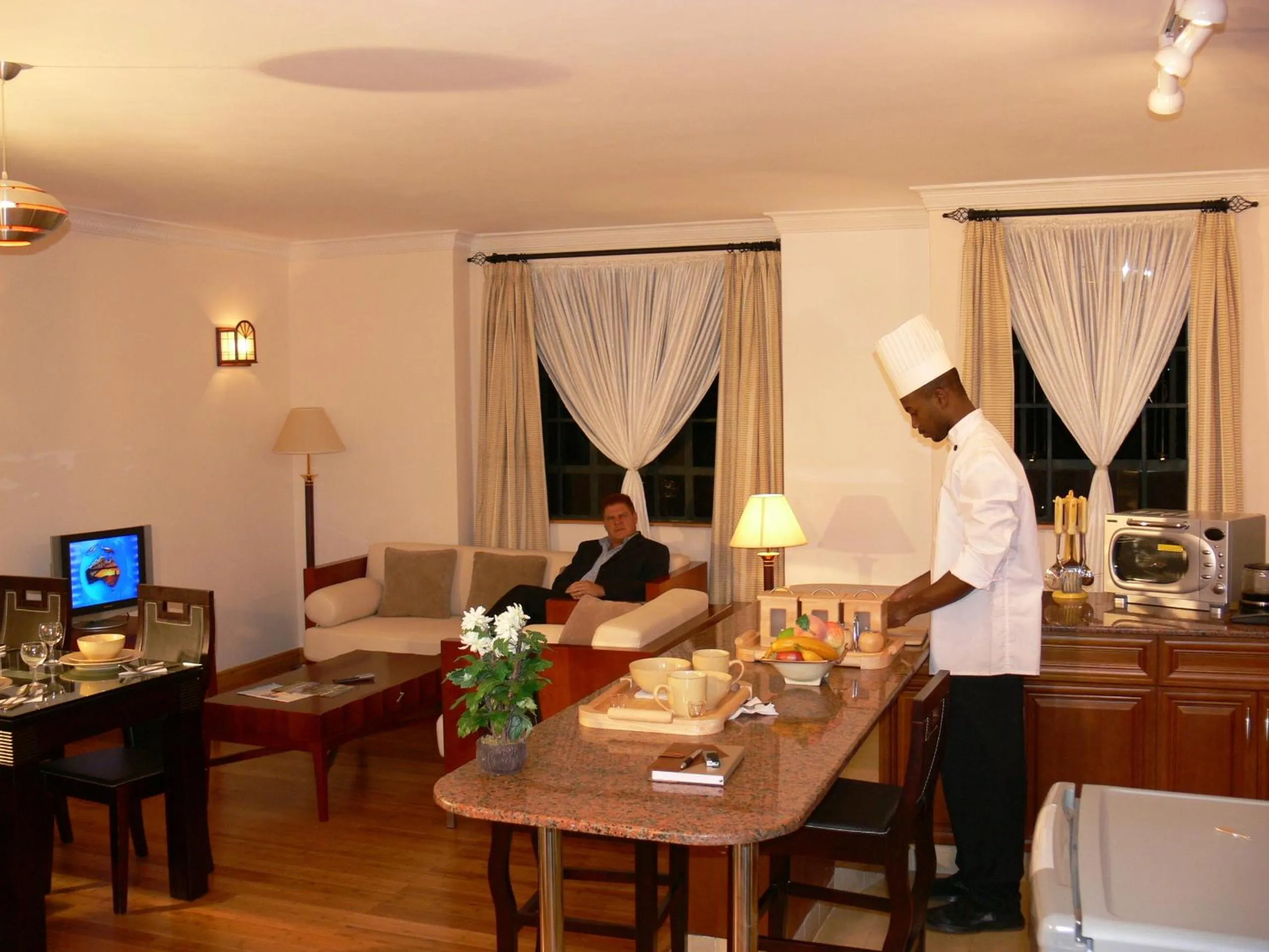 Staff in Natural Oak Apartments